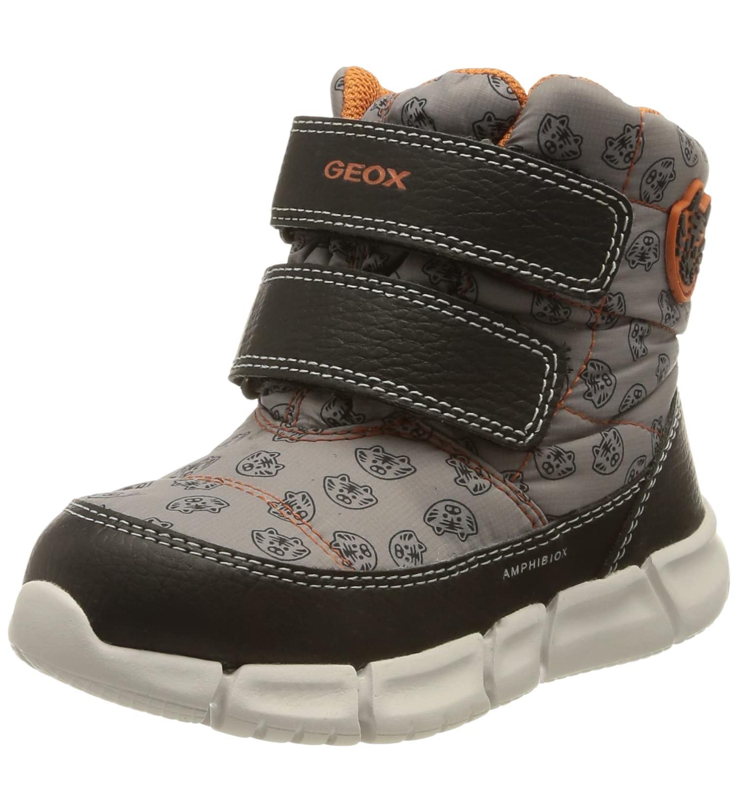 Geox Baby Flexyper Boy Hi-Top Sneakers 5 UK Child - Grey/Orange - Buy Online on SooperMarket.com
