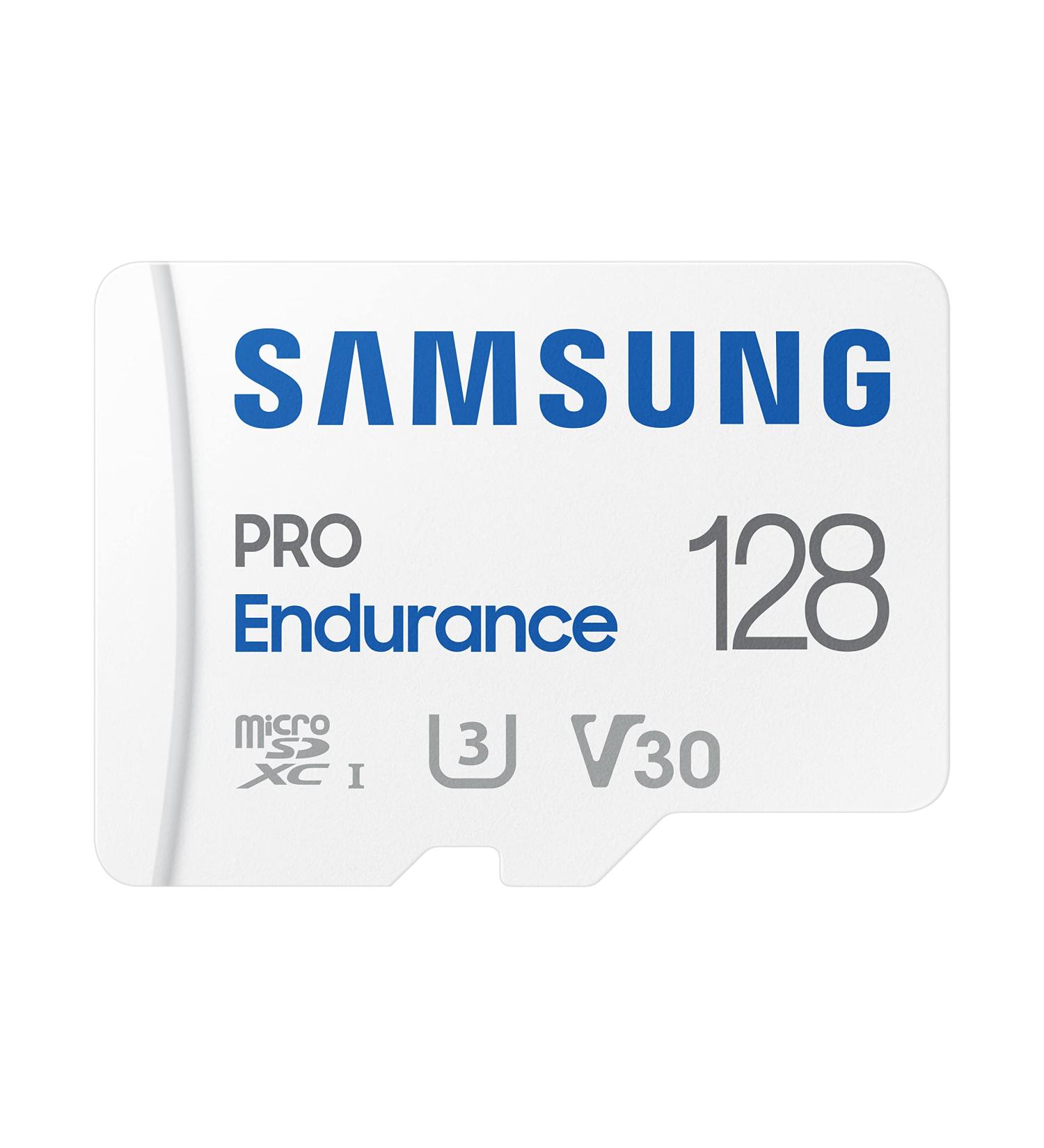 SAMSUNG PRO Endurance 128GB MicroSDXC Memory Card - Dash Cam, Body Cam, Security Camera - Class 10 U3 V30 | MB-MJ128KA/AM - Buy Online on SooperMarket.com