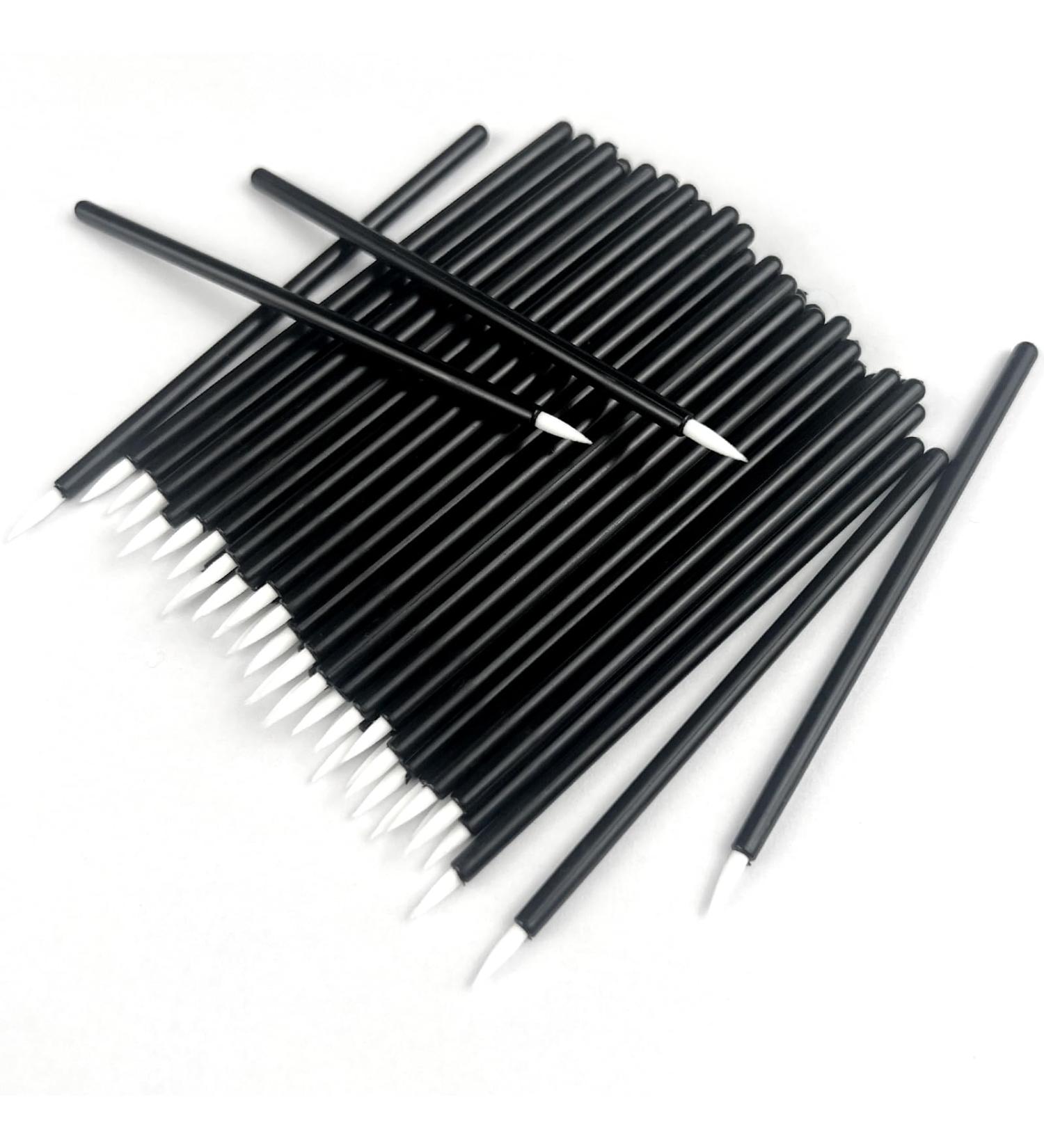 100PCS Black Disposable Eyeliner Brushes - Ideal for Eyeliners Lip Liners Eye Makeup & Detail Painting | International Shipping Available - Buy Online on SooperMarket.com