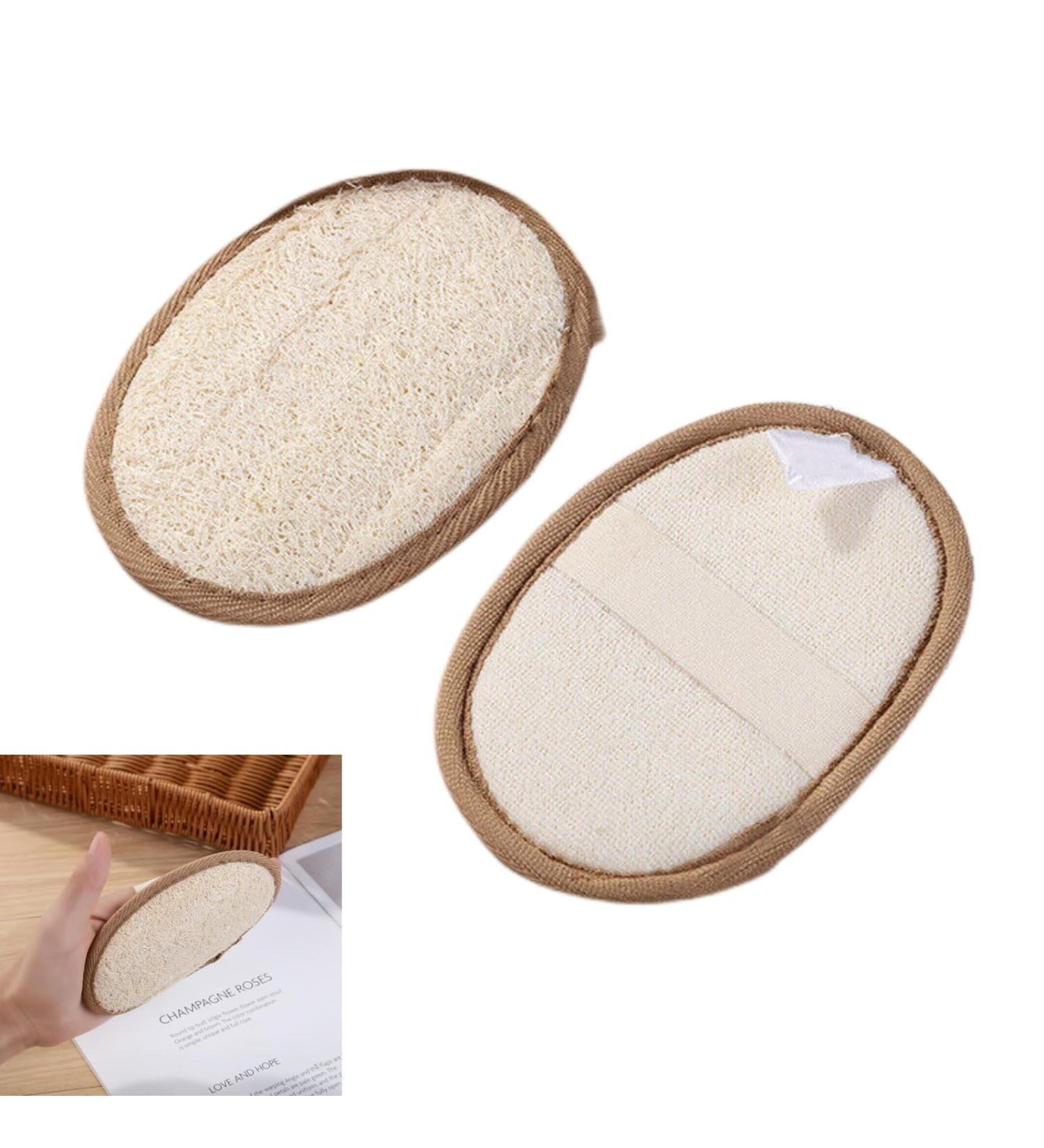Natural Egyptian Shower Loofah Sponge | 2PCS Exfoliating Body Scrubber Pad for Men & Women | Healthy Bath Massage Brush Loofah - Buy Online on SooperMarket.com