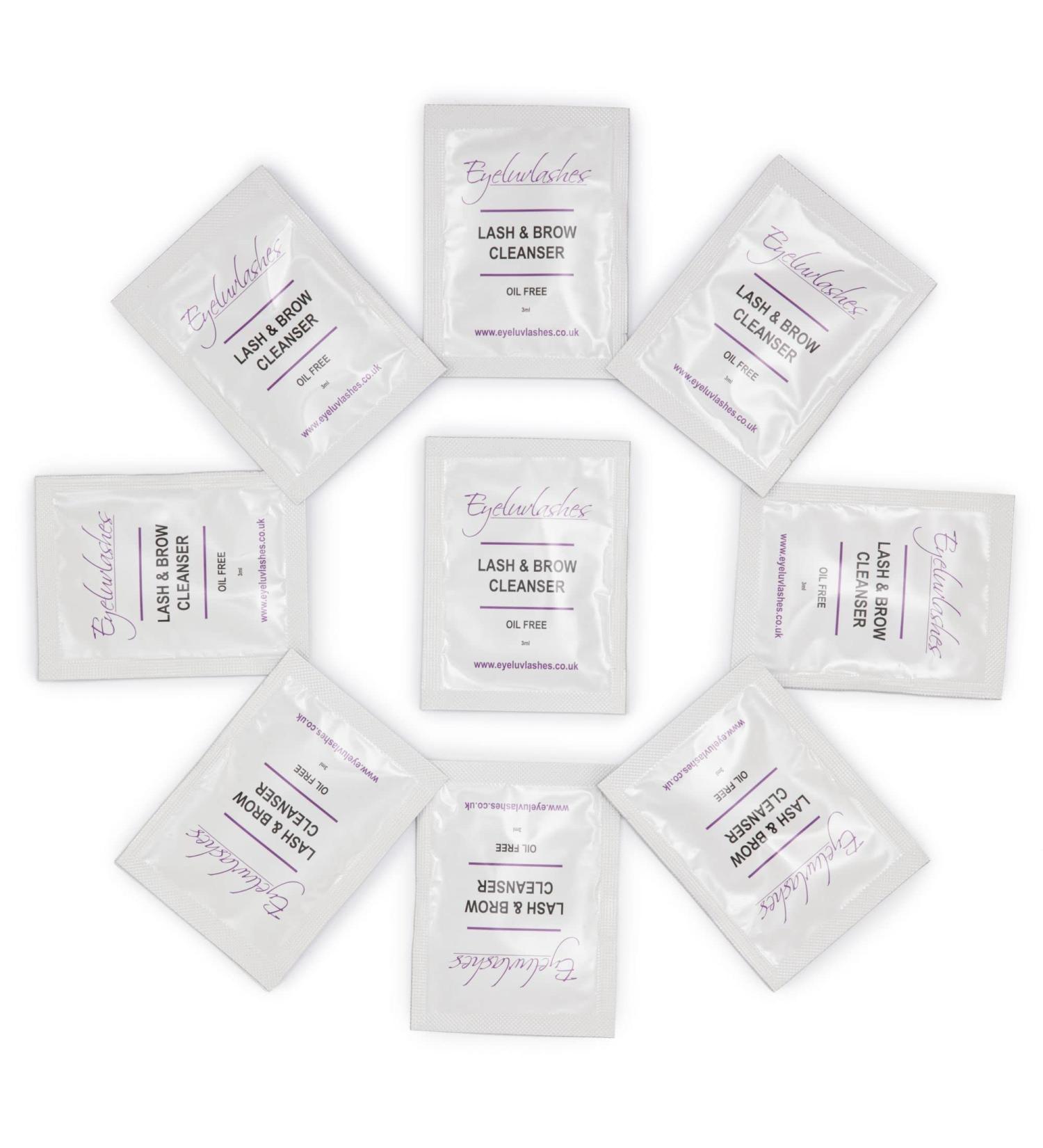 10 x Lash & Brow Foam Cleanser Sachets Lash Shampoo Lash Foam Concentrate Sachets Eyeluvlashes