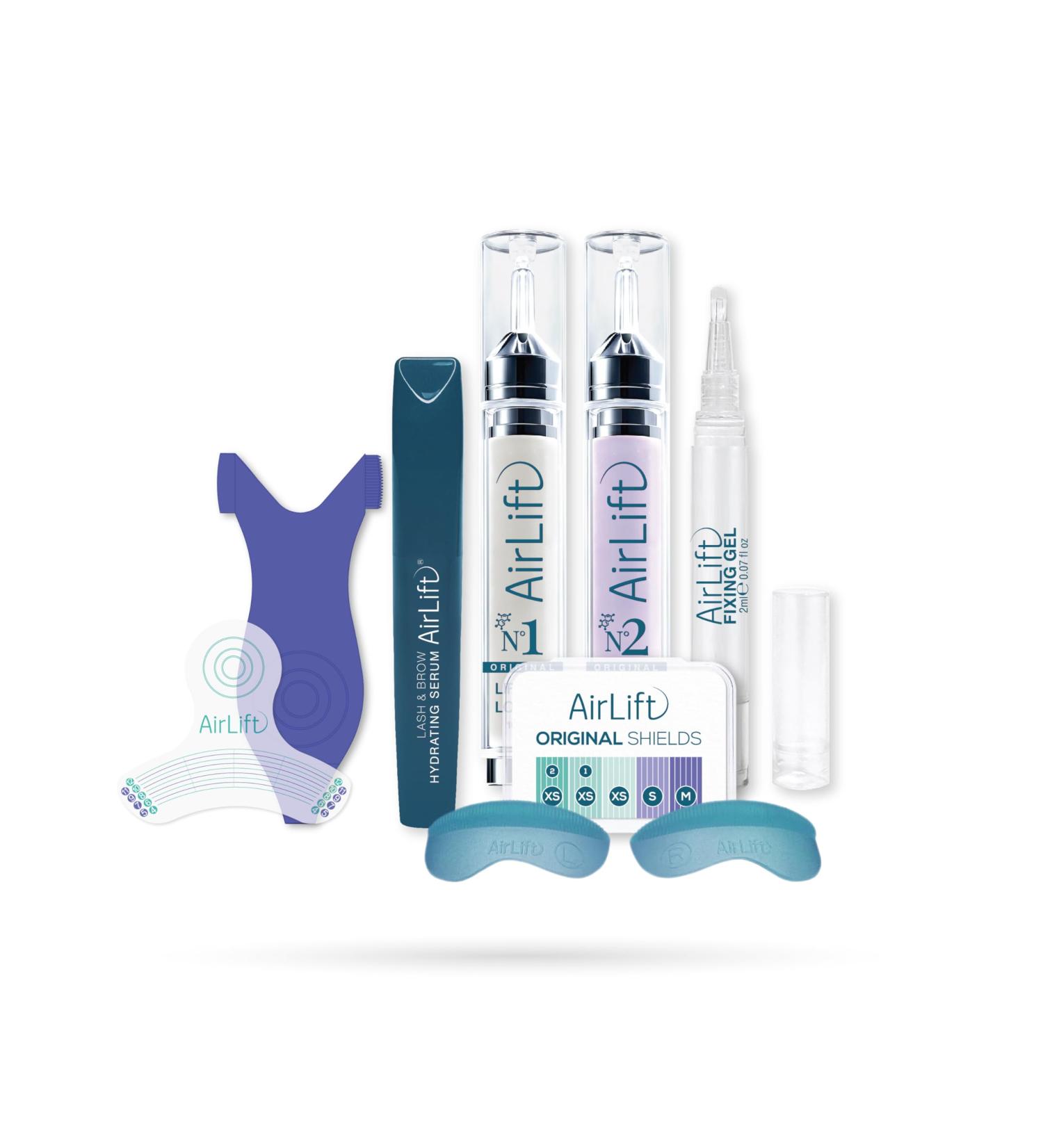 AirLift Lash Lift Basic Kit Professional with Instructions (Original Lotions Syringe) Eyelash Perm and Brow Lamination Dual Lifting System Salon Use