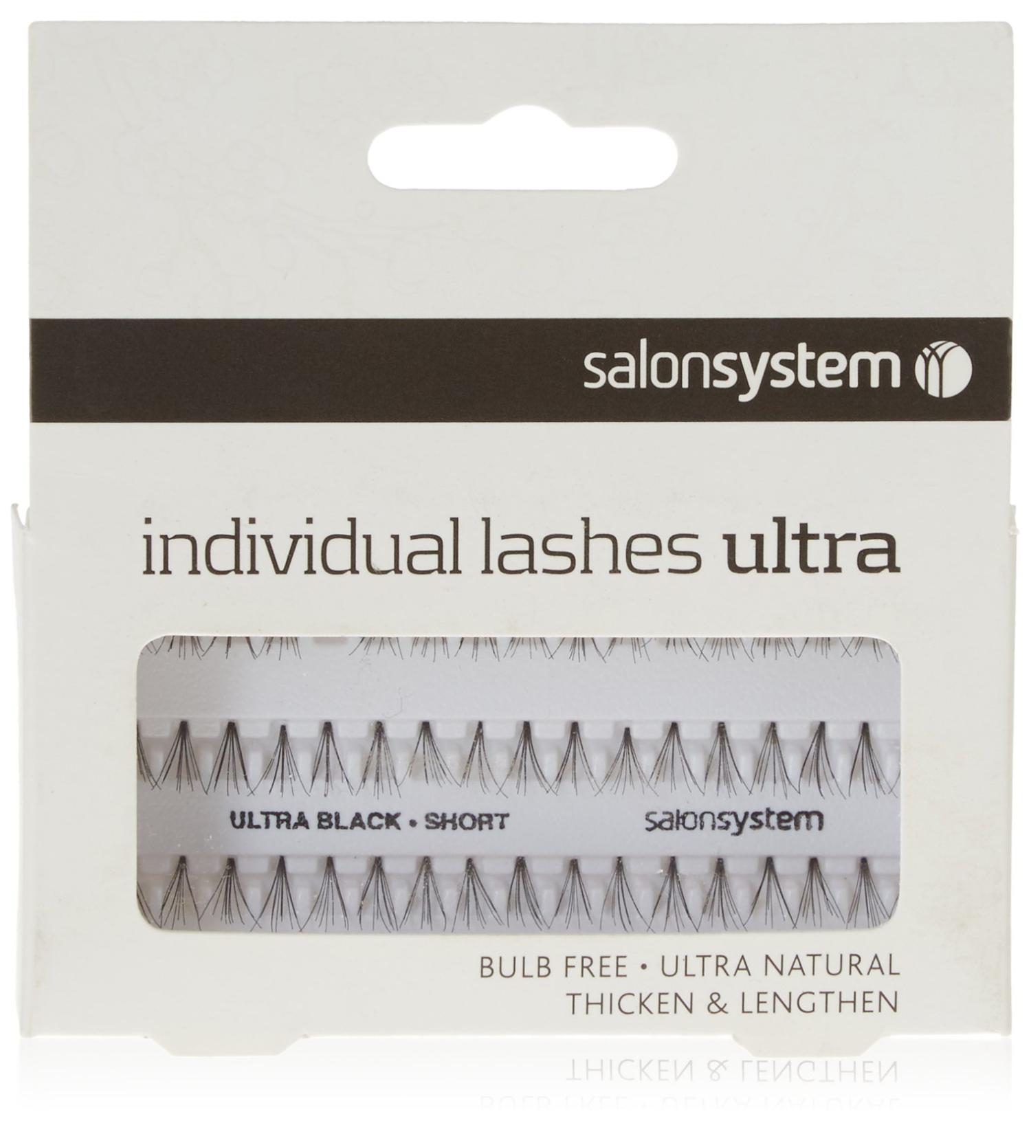Salon System Individual Bulb Free Ultra Black Short Flare Lashes - Buy Online on SooperMarket.com
