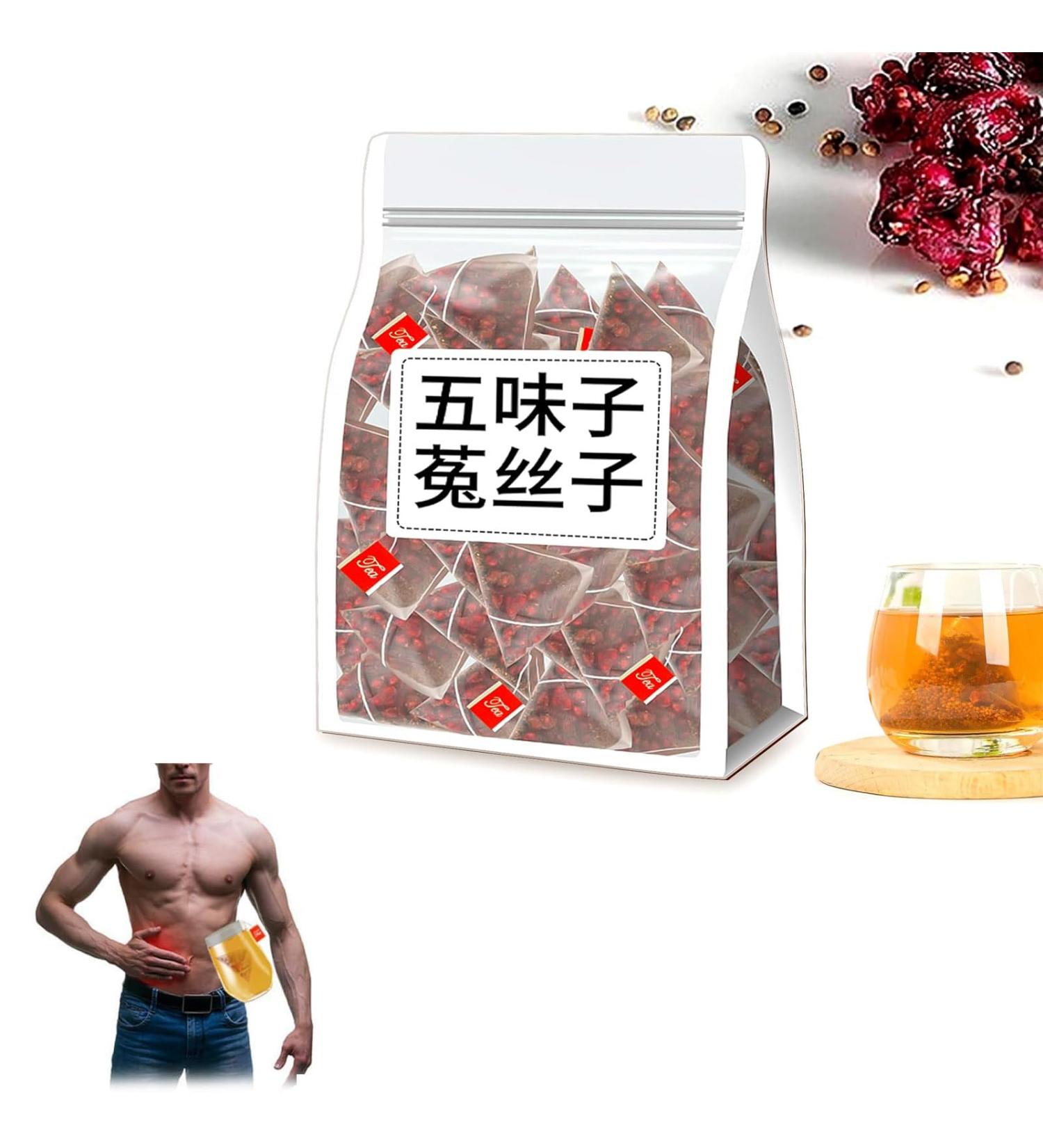 Men's Essentials Five Flavors Goji Berry Tea Schisandra Dodder Tea Five Flavors Wolfberry Tea Chinese Kidney Care Tea Health Liver Care Tea for Men (1pcs) - Buy Online on SooperMarket.com