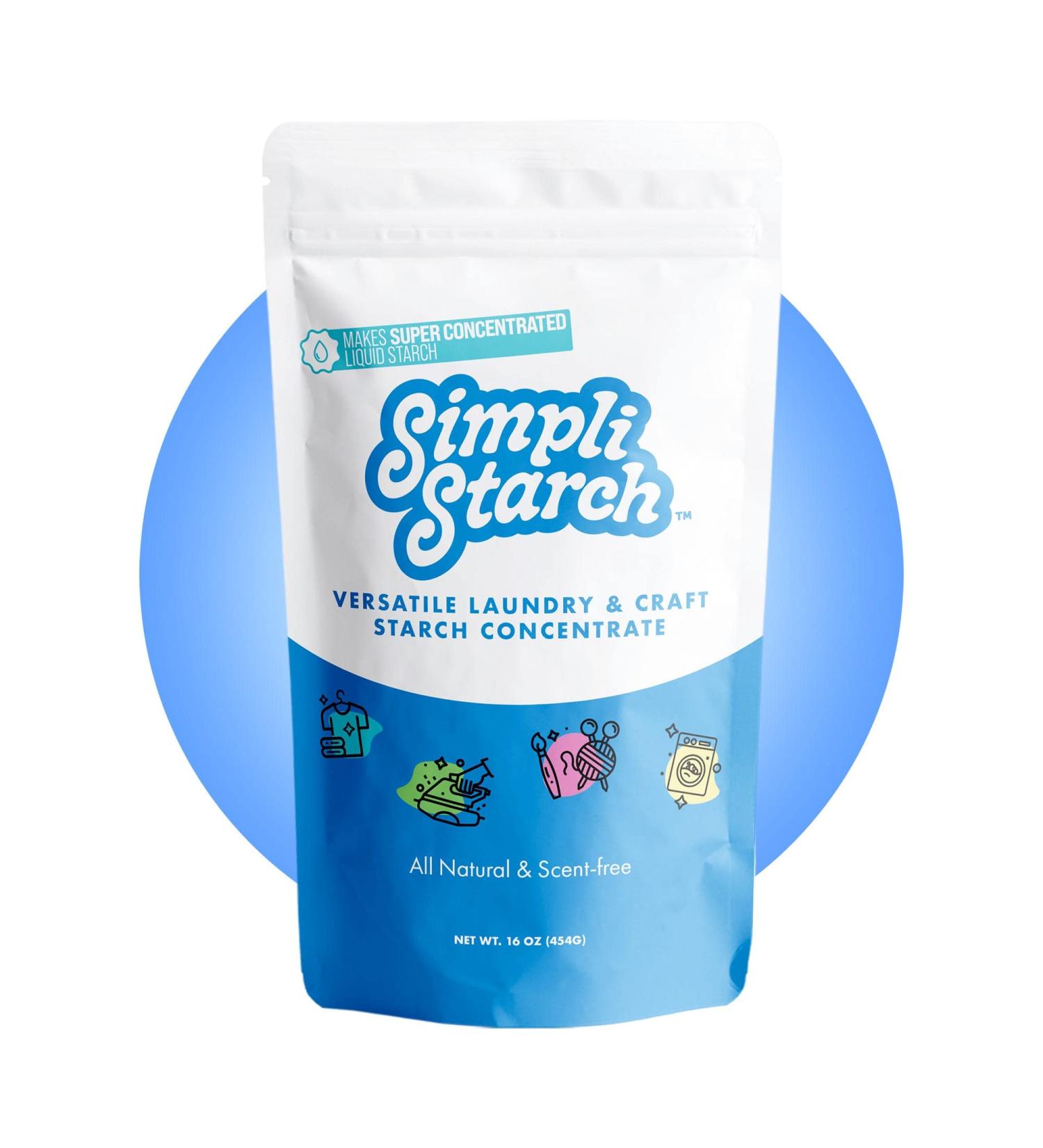 Simpli Starch 16oz Pouch - Liquid Starch Concentrate for Laundry, Ironing, Crafts & More - Buy Online on SooperMarket.com