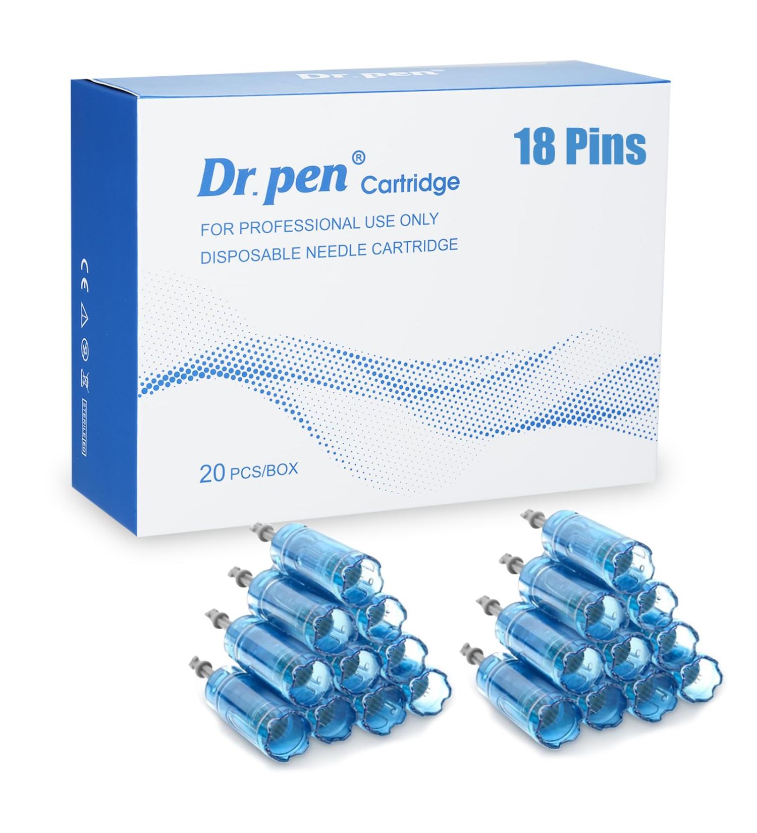 Buy Dr.Pen 18 Pins Cartridges - 20 Original Microneedling Pen Replacement Needles for Ultima A8S M8S A9 - Best Price & Fast International Shipping - Buy Online on SooperMarket.com