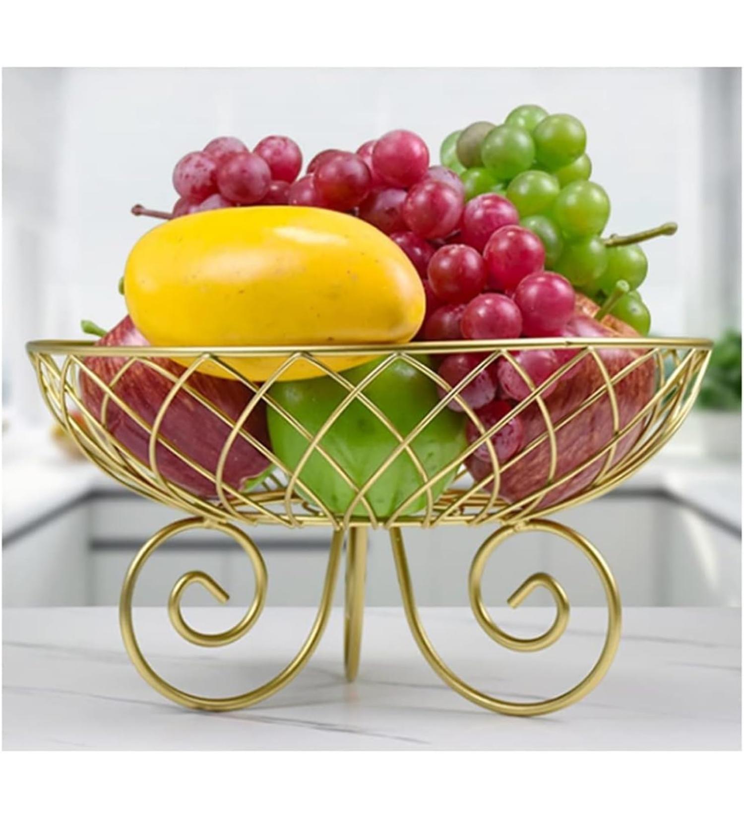 Kitchen Countertop Fruit Rack Fruit Basket Large Fruit Basket for Kitchen Counter Metal Fruit Storage Racks for Living Room Fruit Holder for Vegetables Snacks Fruit Trays for Party (Color : Onecolo Onecolor - Buy Online on SooperMarket.com