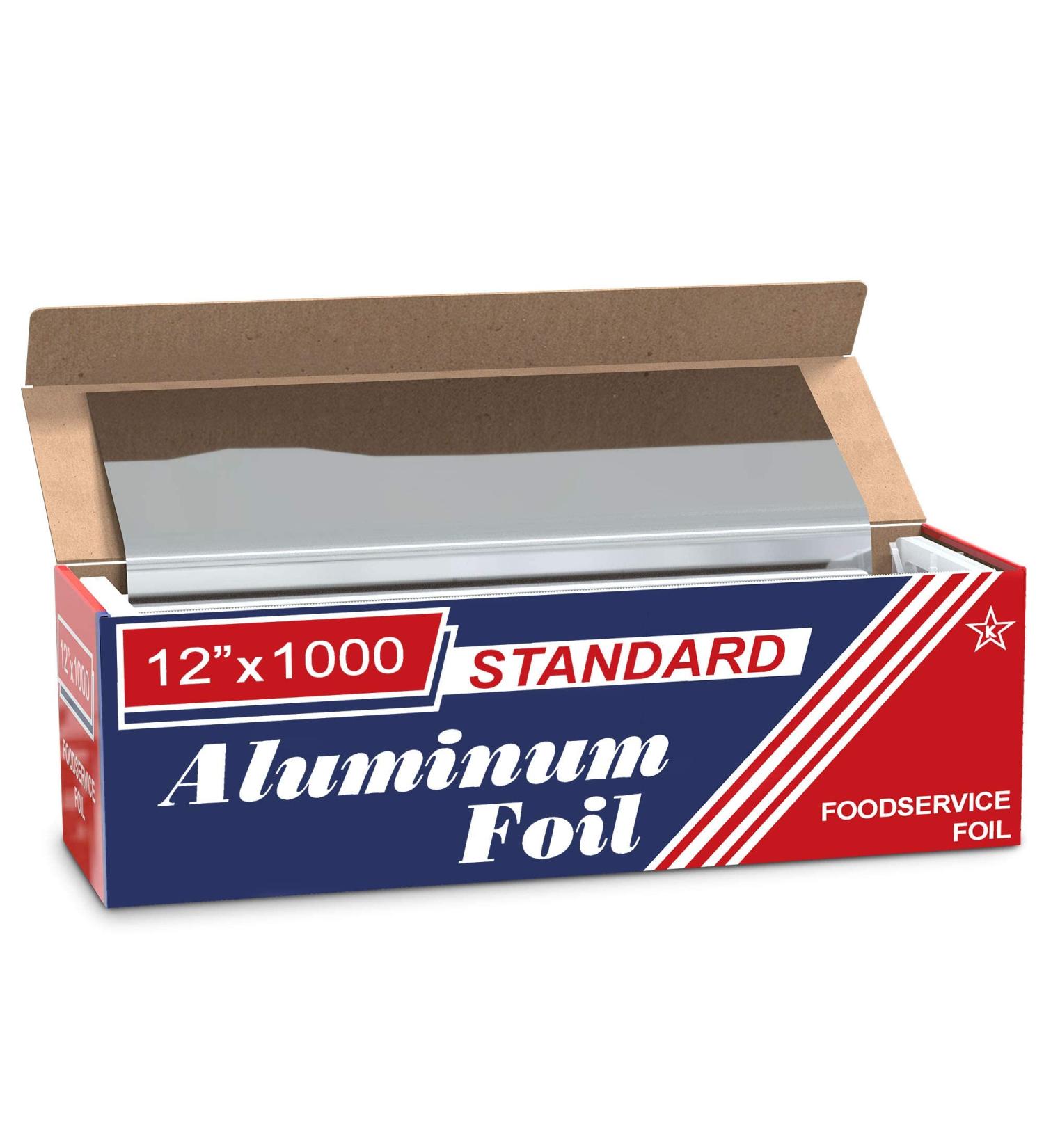 Ox Plastics 12x1000 Feet Premium Aluminum Foil - Industrial Strength for Food Service & Home Use - Buy Online on SooperMarket.com