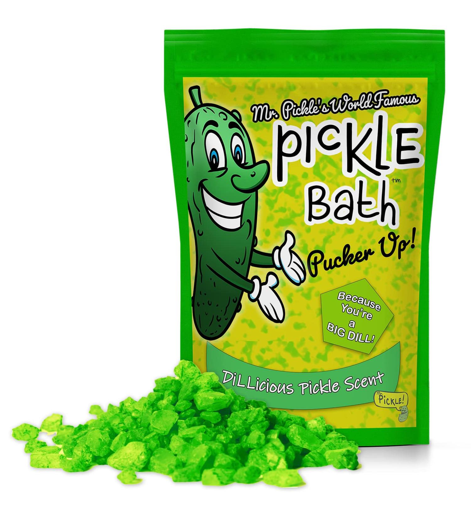 Pickle Bath Salts - Premium Dill Pickle Scented Soak for Kids, Teens & Adults | Shower Gift for Pickle Lovers | Funny Stocking Stuffer - Buy Online on SooperMarket.com