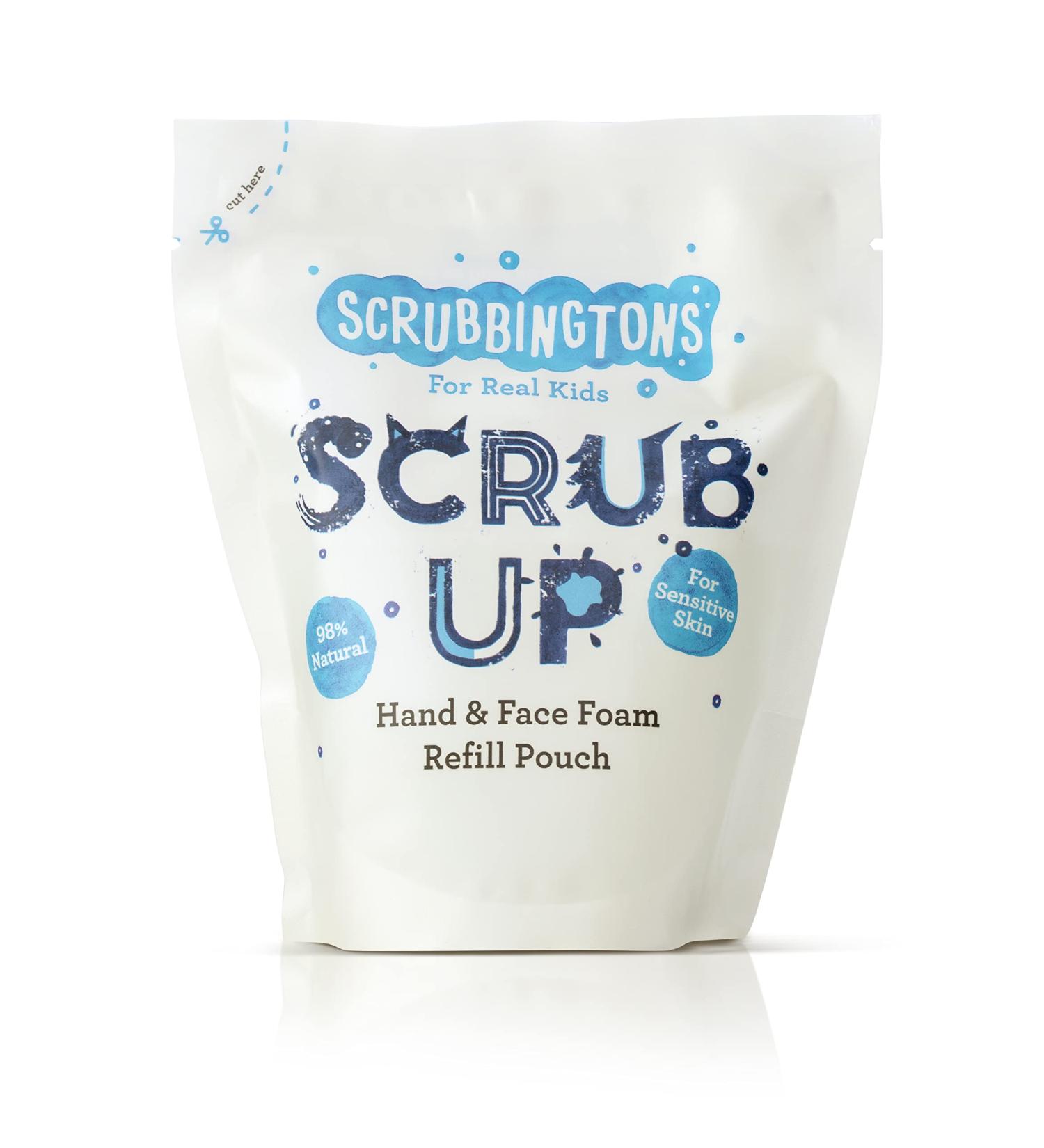 Scrubbington's Children's Foaming Hand & Face Wash Refill Pouch - 200ml for Sensitive Skin | International Shipping Available - Buy Online on SooperMarket.com