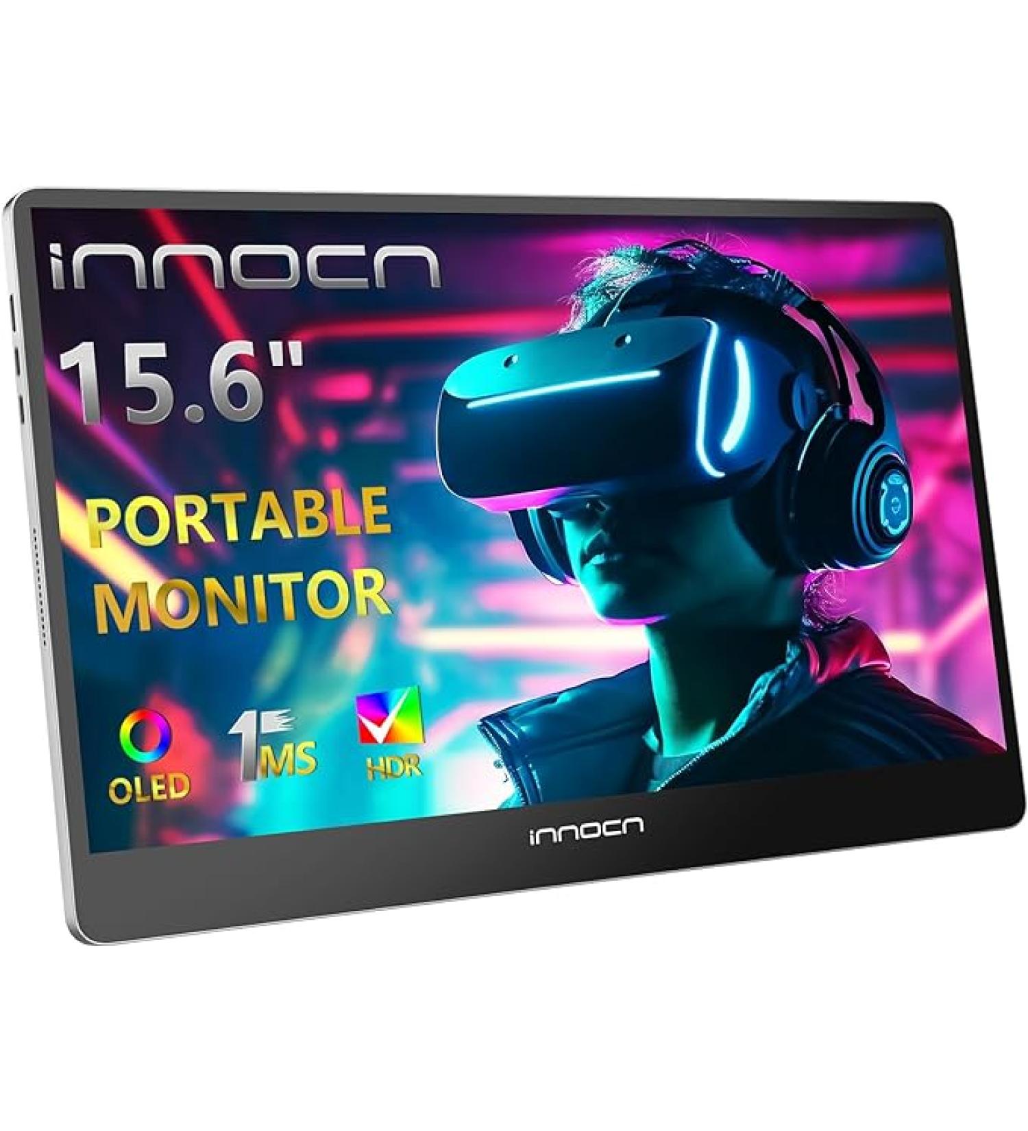 INNOCN Portable Monitor 15.6" OLED 1080P FHD USB C Laptop Monitor HDMI Computer Display HDR Gaming Monitor w/Detachable Stand & Speakers - 15A1F - Buy Online on SooperMarket.com