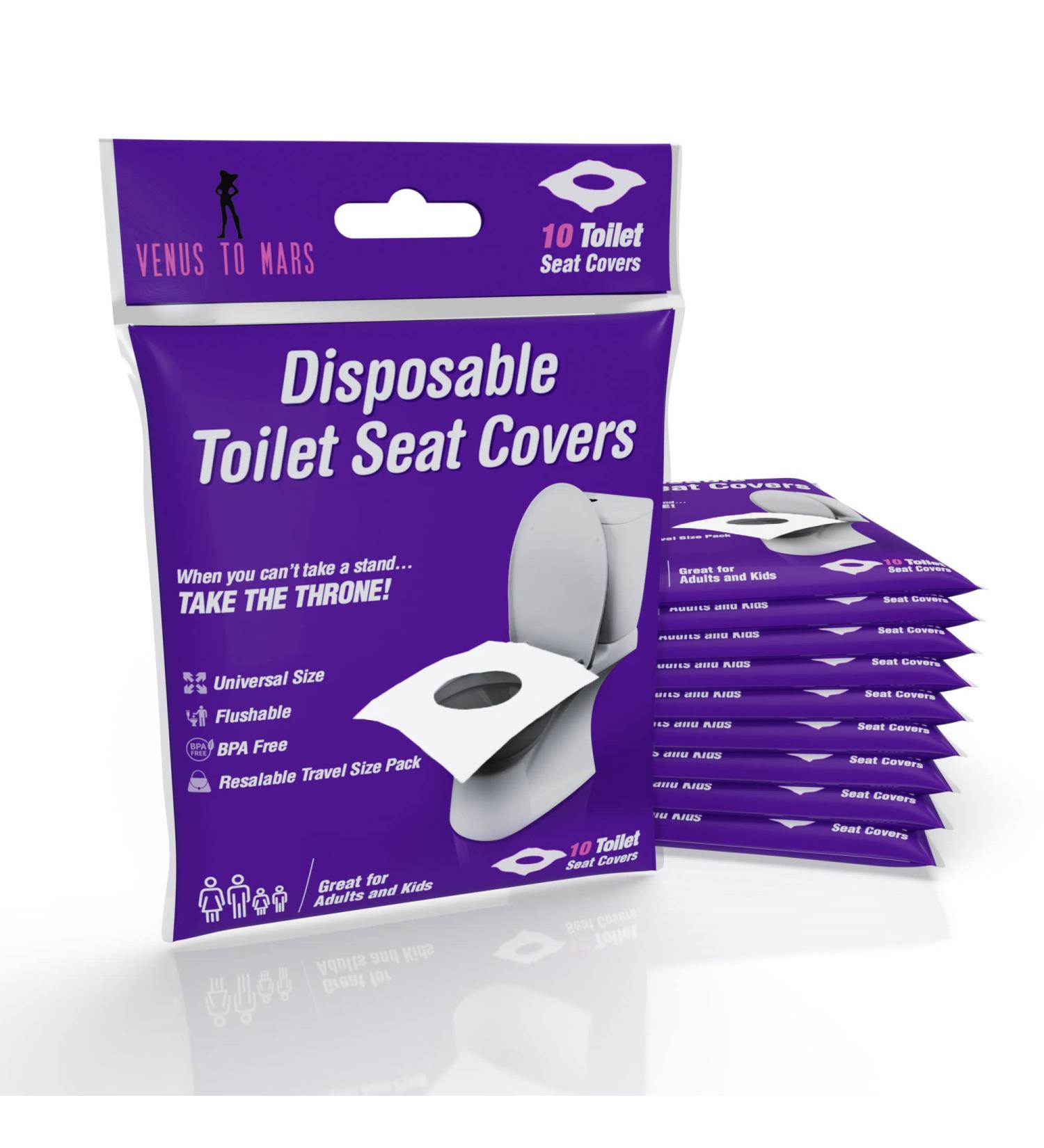 Disposable XL Toilet Seat Covers - 100 Pack for Kids & Adults | Flushable, Travel-Friendly & Hygienic - Buy Online on SooperMarket.com
