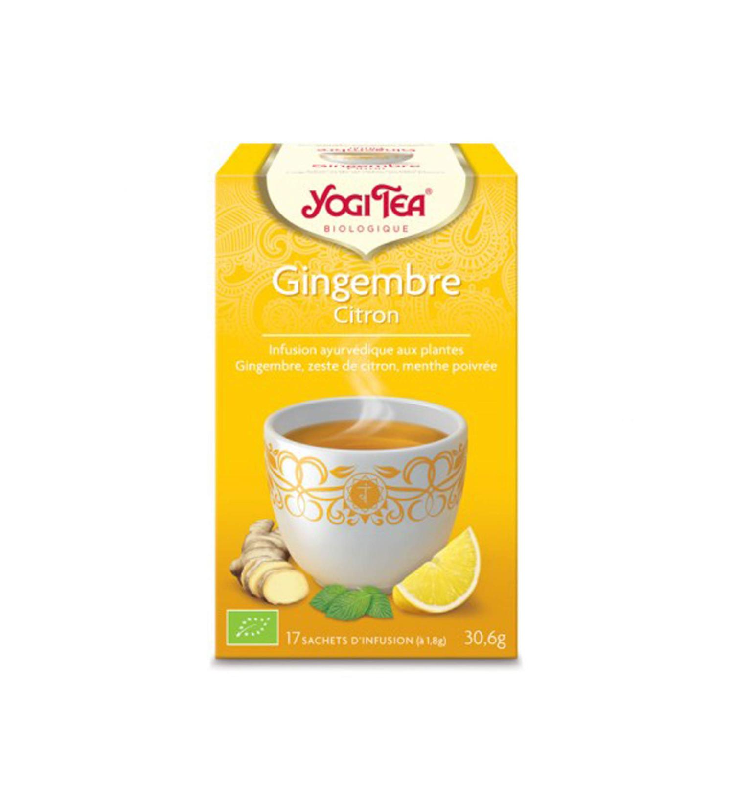 Yogi Tea Ginger Lemon Organic 17 Sachets 17 Unit (Lot de 1) - Buy Online on SooperMarket.com