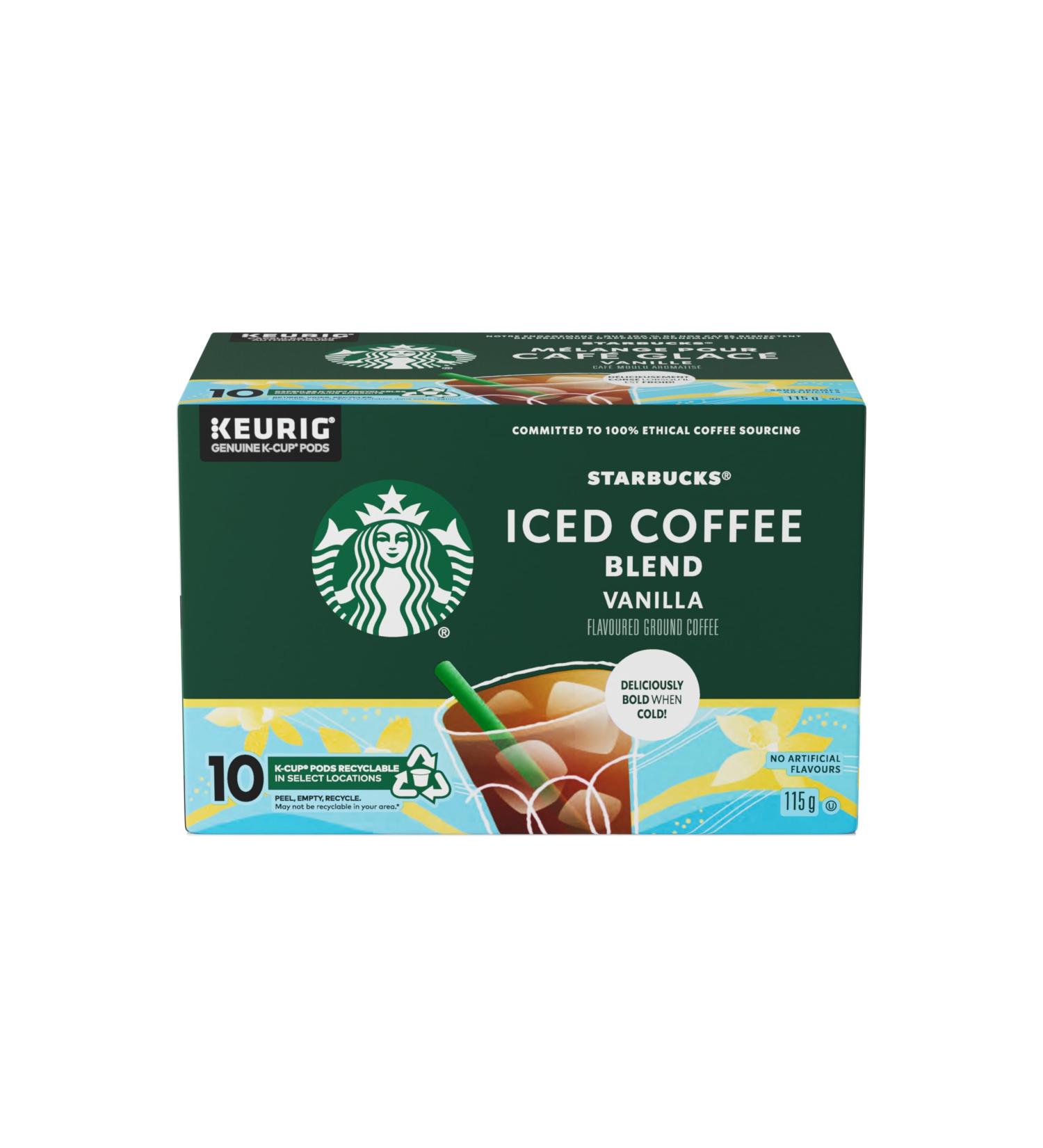 Starbucks Vanilla Naturally Flavoured Iced Coffee Blend K-Cups Cold Brew Coffee Pods With Notes Of Vanilla No Artificial Flavours 100% Ethically Sourced Coffee - Buy Online on SooperMarket.com