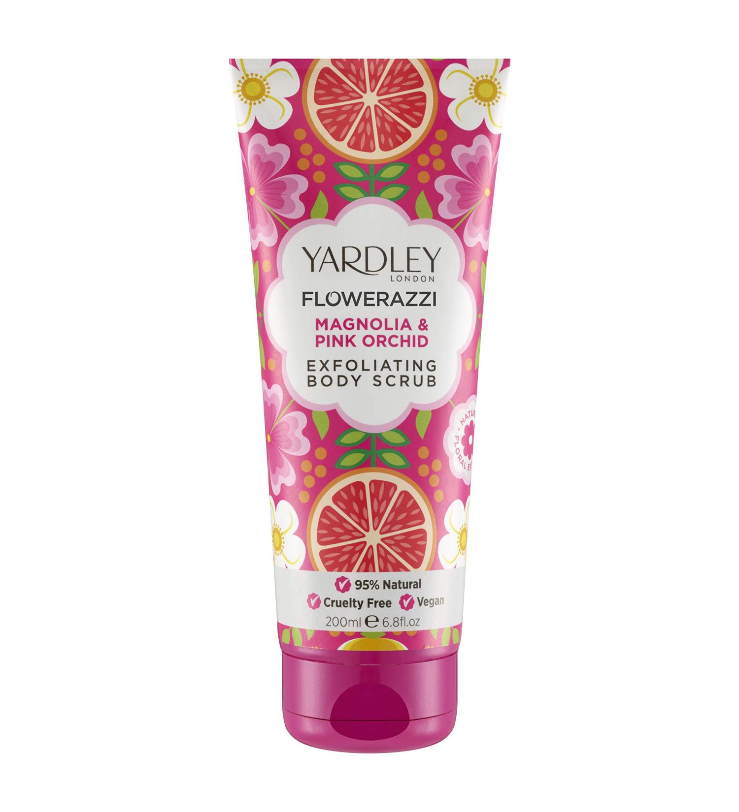 Yardley London Flowerazzi Magnolia and Pink Orchid Exfoliating Body Scrub - Buy Online on SooperMarket.com