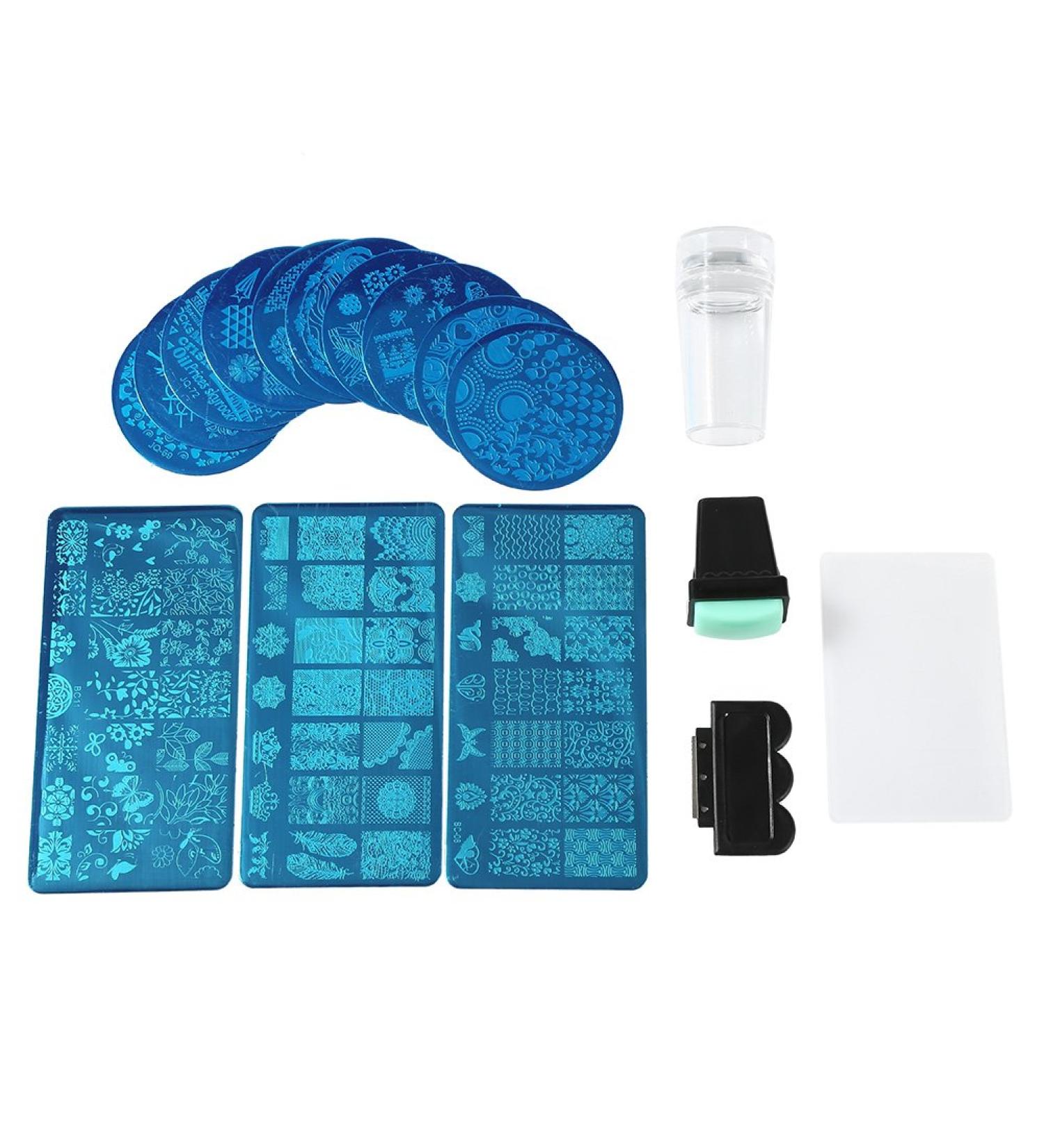 Nail Stamping Plates Set - Professional Flower Forest Nail Art Tools - International Shipping Available - Buy Online on SooperMarket.com