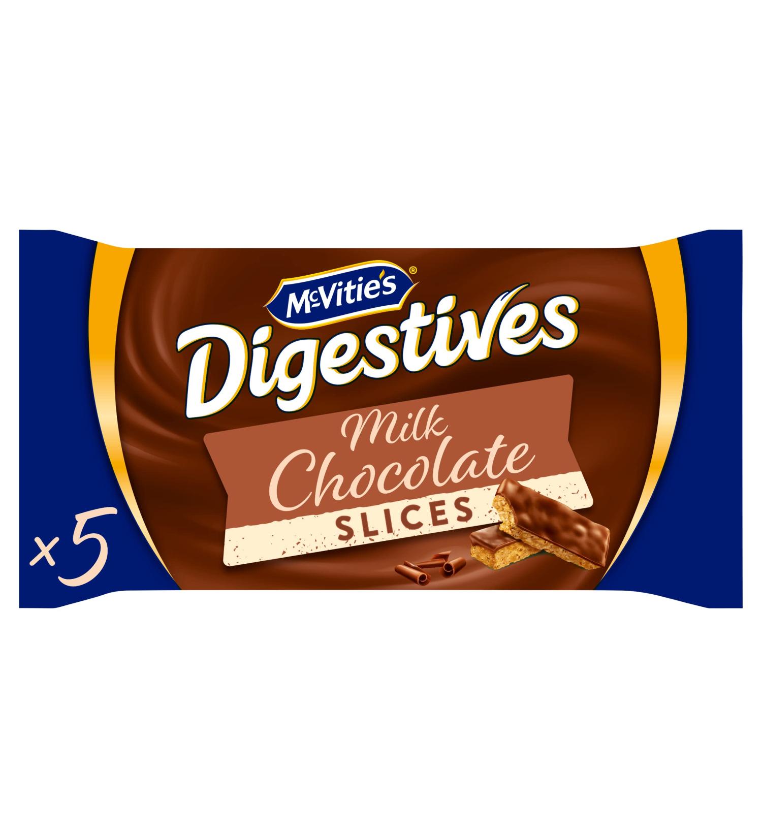McVitie's Digestives Milk Chocolate Slices 5 slices 124g - Buy Online on SooperMarket.com