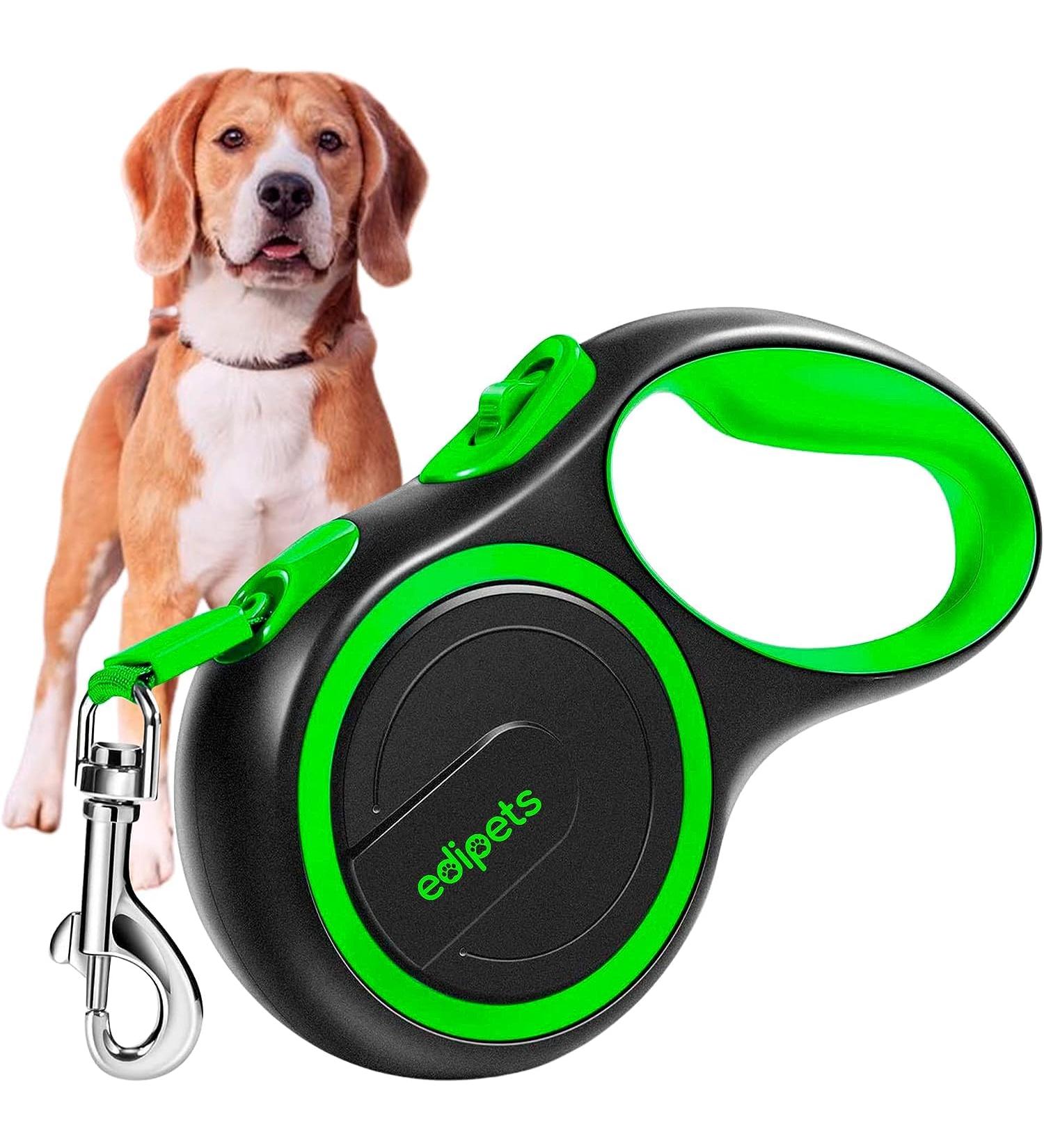 Edipets Extendable Dog Leash - 8 Meters Retractable Flexileine in Green - Perfect for Walks & Outdoor Adventures - Buy Online on SooperMarket.com
