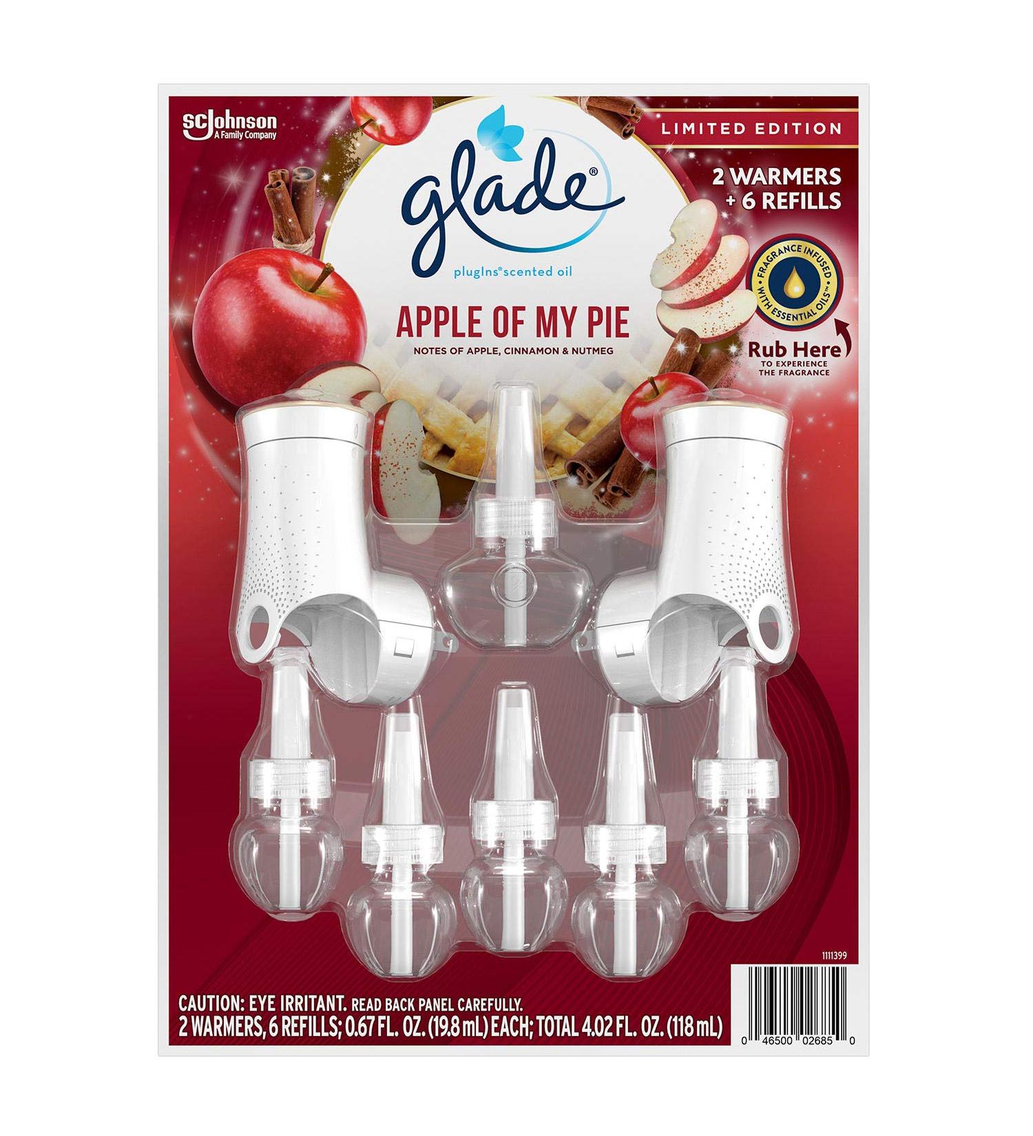 Glade PlugIns 2 Warmers + 6 Refills Holiday (Apple of My Pie)