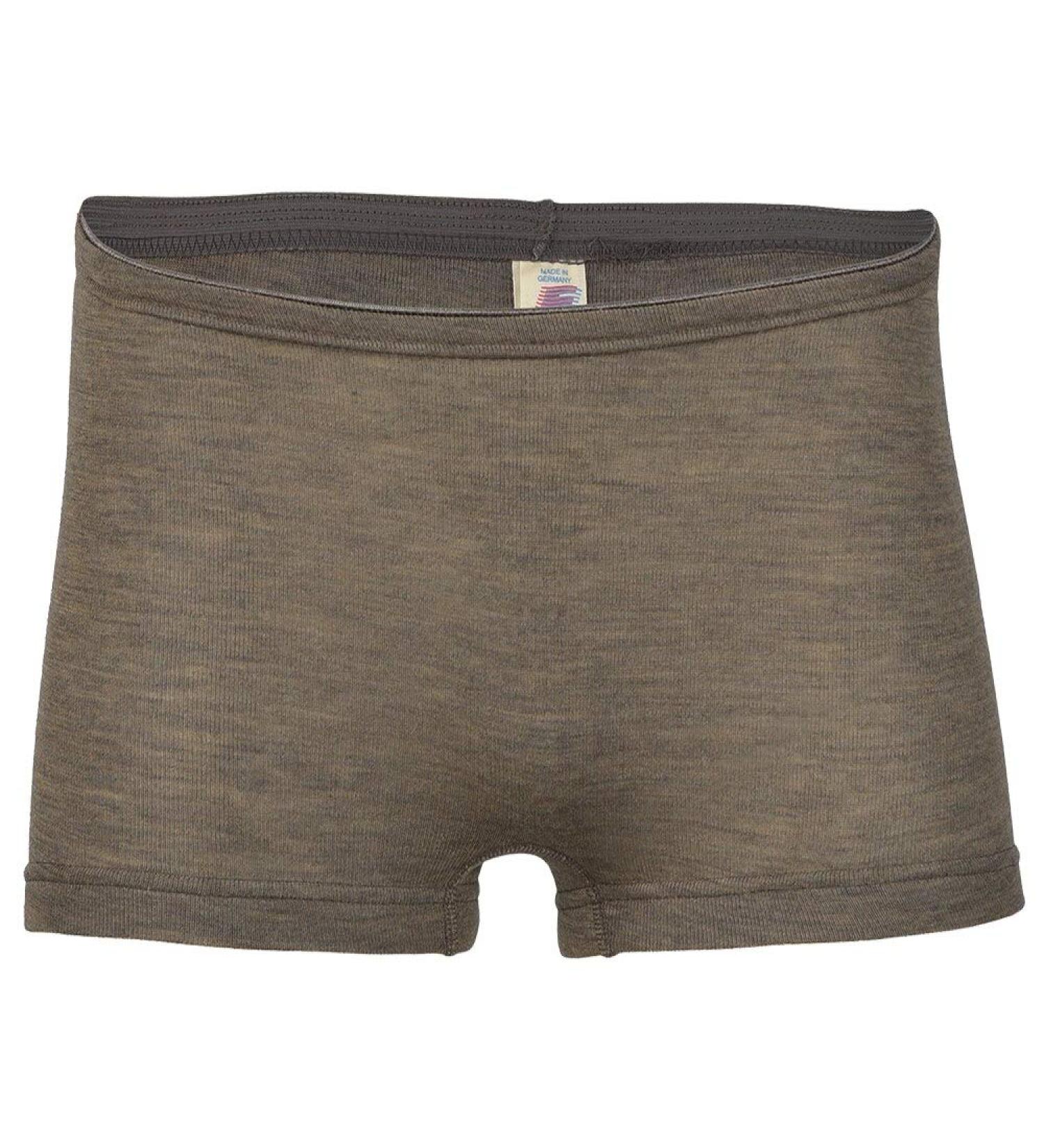 Womens Merino Wool Silk Boy Shorts 46-48 Walnut | Moisture Wicking Thermal Underwear - Buy Online on SooperMarket.com