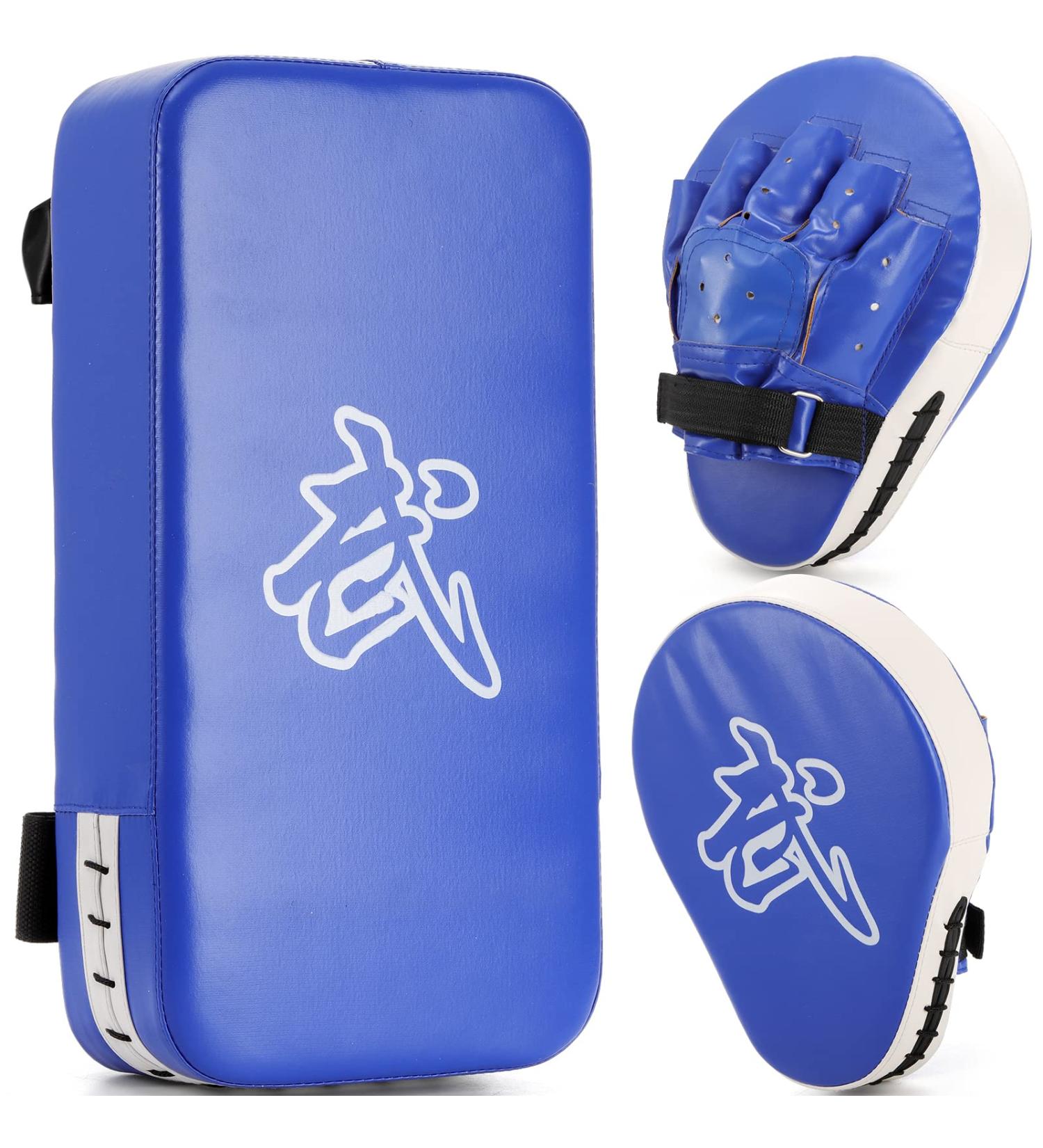 WUWEOT 2-in-1 Punching Mitts Kick Pack Set for Martial Arts Training - Boxing Mitts, Focus Pads, Taekwondo Kick Pad, Karate Kick Pads - Ideal for Men and Women at the Gym - Buy Online on SooperMarket.com