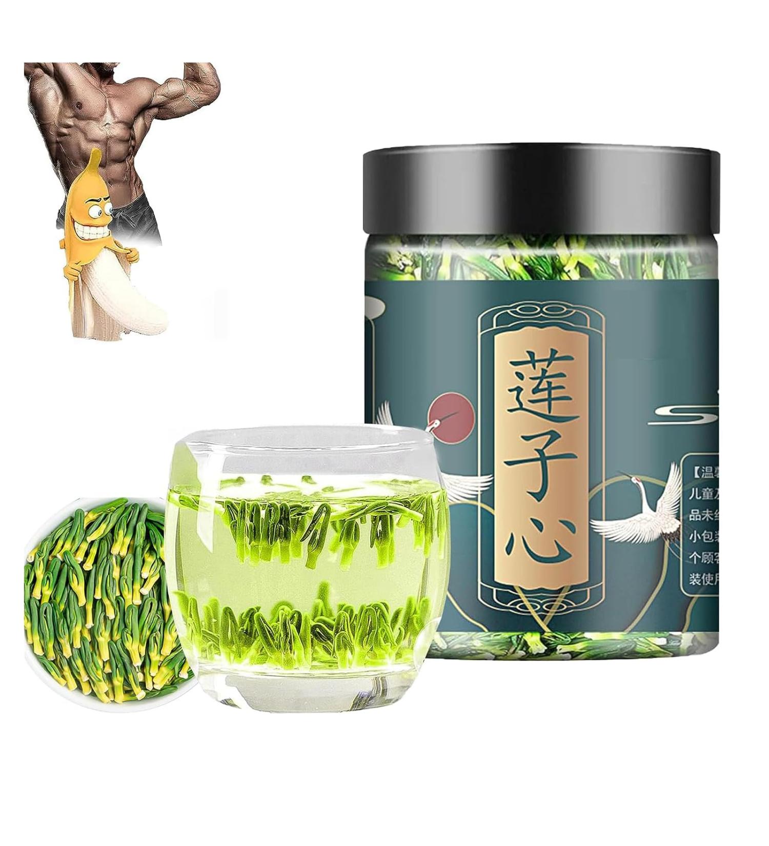 Lotus Seed Core Tea for Men Liver and Kidney Care Tea Men's Conditioning Tea Liver Care Tea Health Tea Men's Essentials Pure Chinese Herbal Tea Dried Lotus Plumule Lotus Embryo Tea (60g 1PC) - Buy Online on SooperMarket.com