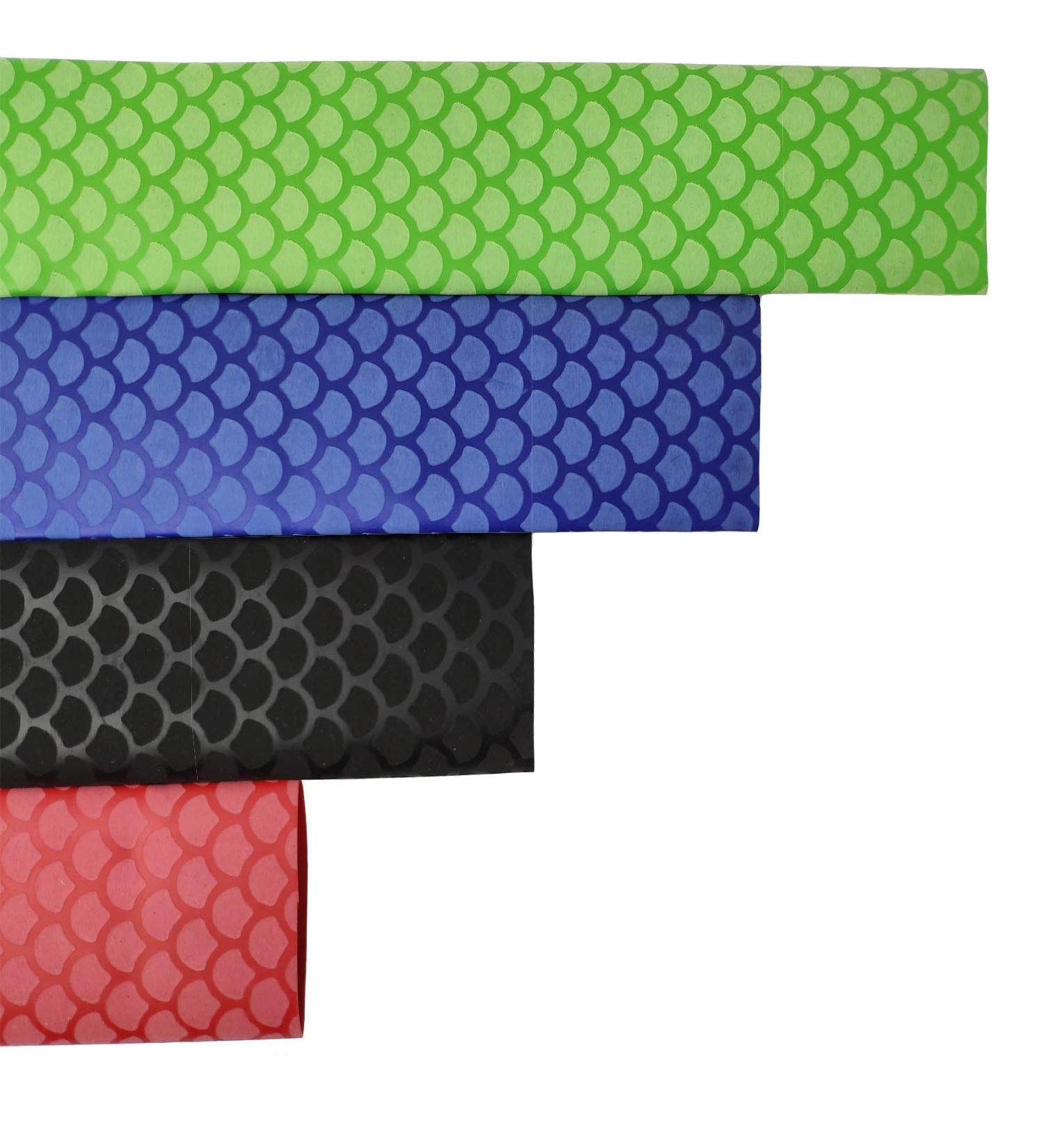 Aventik Heat Shrink Fish Scale Pattern Tube Wrap Fishing Rod Grip 40inch Length 1inch/1.4inch/1.6inch Non Slip Waterproof Handle Insulation - Black - Buy Online on SooperMarket.com