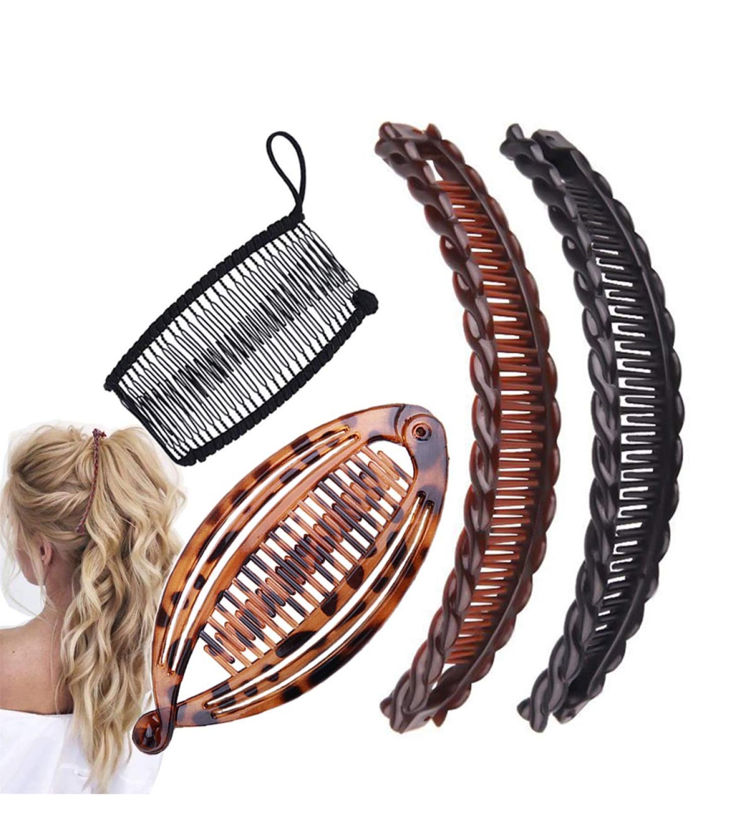 Aaiffey 4pcs Vintage Banana Hair Clips for Thick Curly Hair - Hair Accessories Set for Women - Buy Online on SooperMarket.com