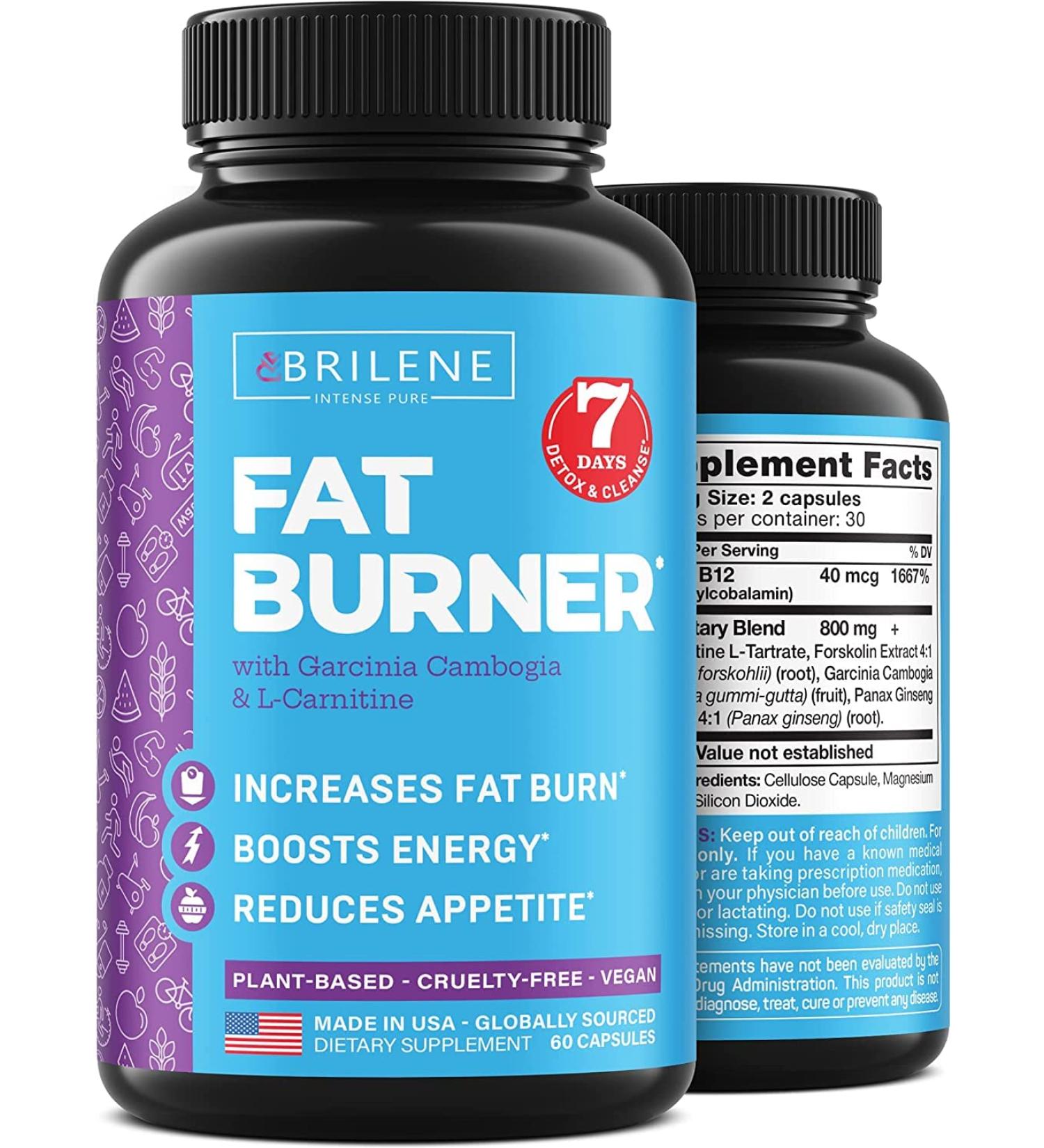Weight Loss Pills for Women - Natural Appetite Suppressant & Metabolism Booster - Made in USA - Garcinia Cambogia & L-Carnitine - 60 caps - Buy Online on SooperMarket.com