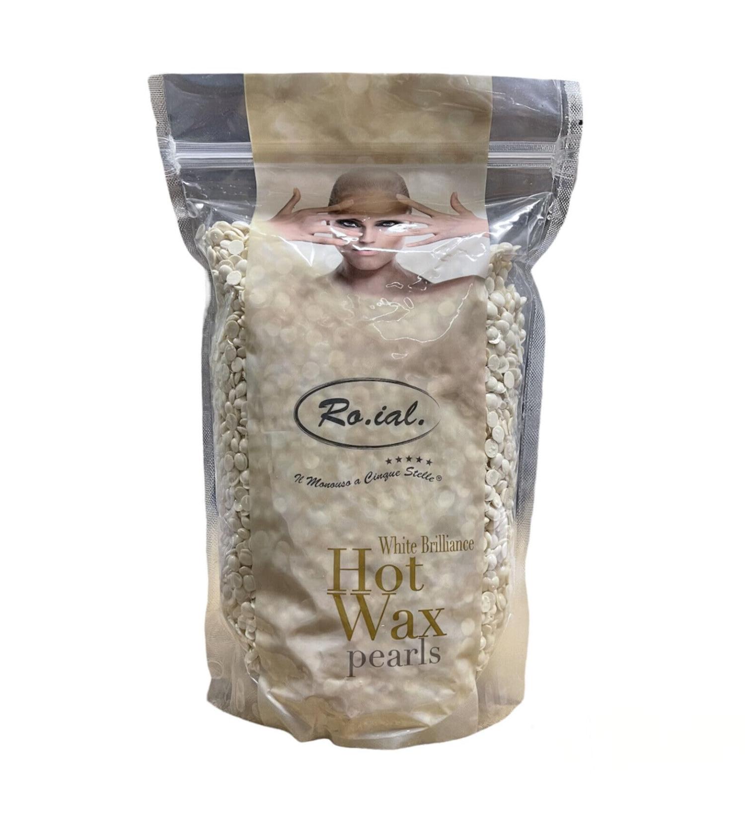 Ro.ial warm wax beads/hot wax for hair removal - white brilliance - use without fleece strips