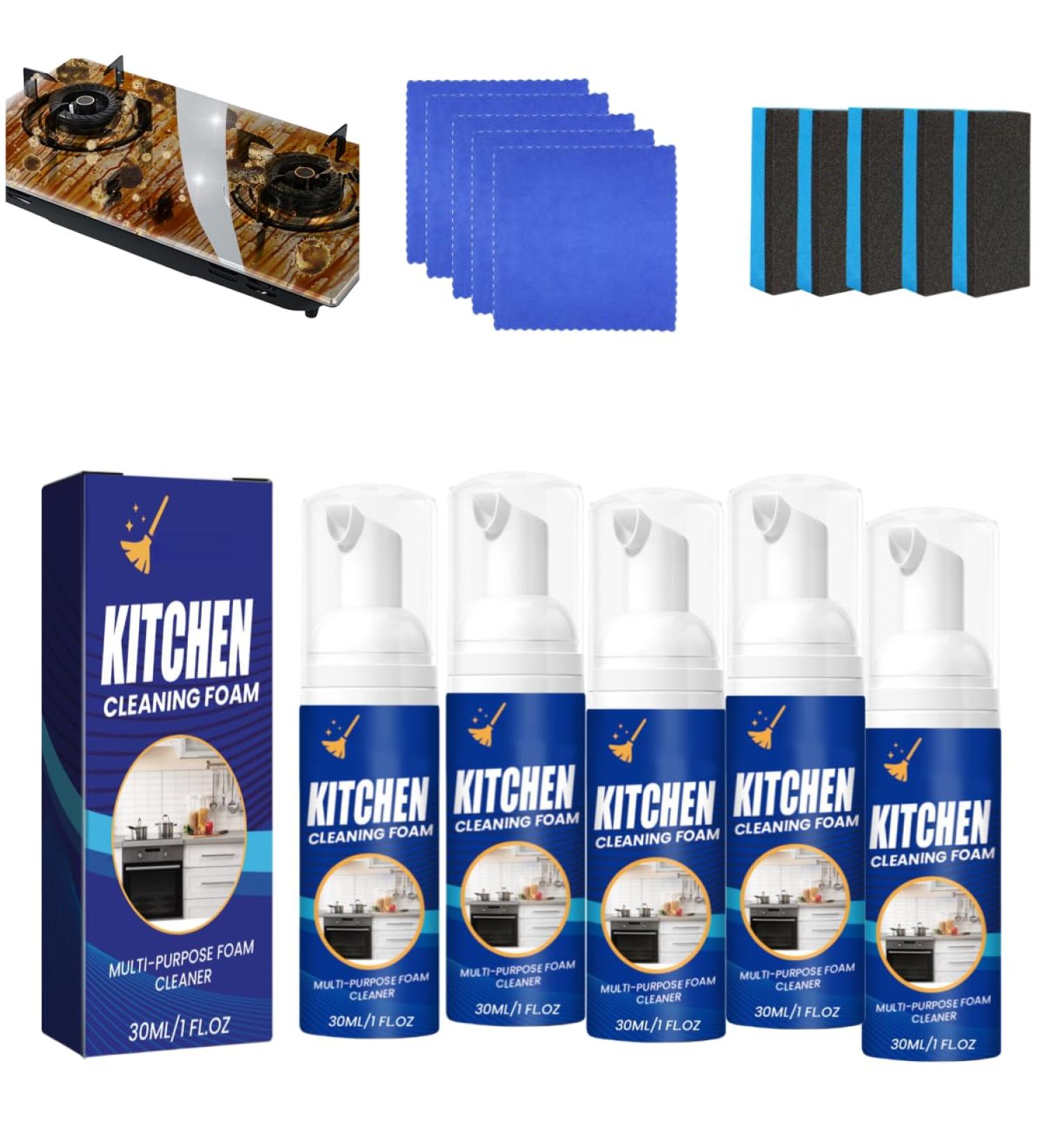 All-Purpose Kitchen Cleaning Foam Japanese Multi-Purpose Cleaning Spray Kitchen Oil Stain Cleaning Foam Multi-Purpose Oil Stain Removal Cleaning Spray Multi-Purpose Foam Cleaner - Buy Online on SooperMarket.com