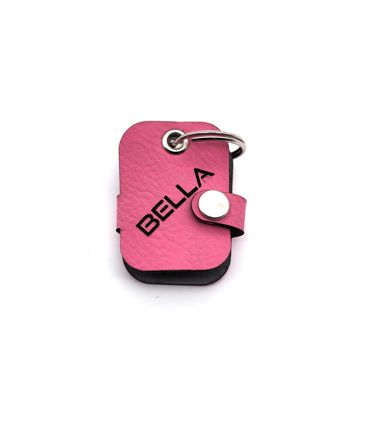 Copter Farm Dog Brand Bag | Engraved Collars for Dogs | Art & Real Leather | Custom Double-Sided Pink Rectangle - Buy Online on SooperMarket.com