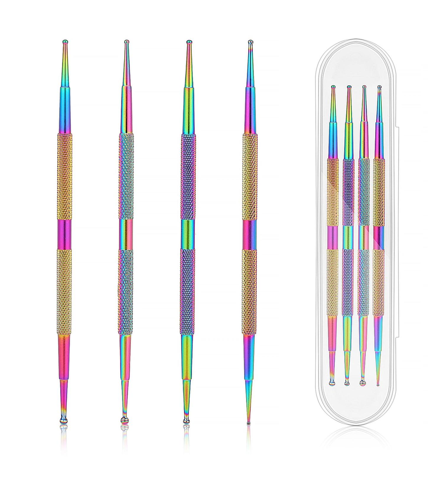 Jeffdad 4-Piece Dotting Pen Set - Professional Stainless Steel Nail Art Tools for DIY Decoration - Buy Online on SooperMarket.com