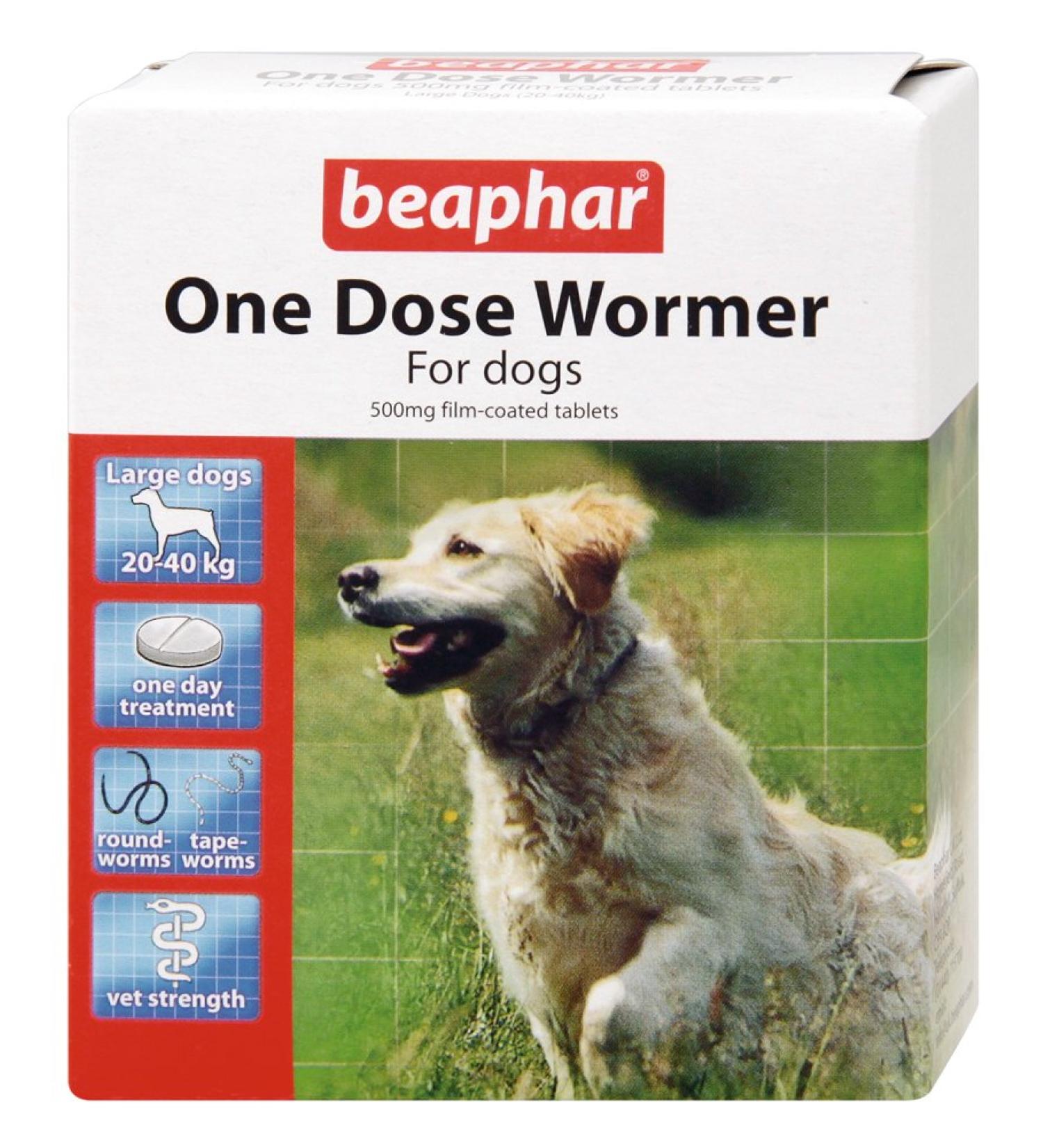 Beaphar ONE DOSE WORMER FOR LARGE DOGS 20-40 KG