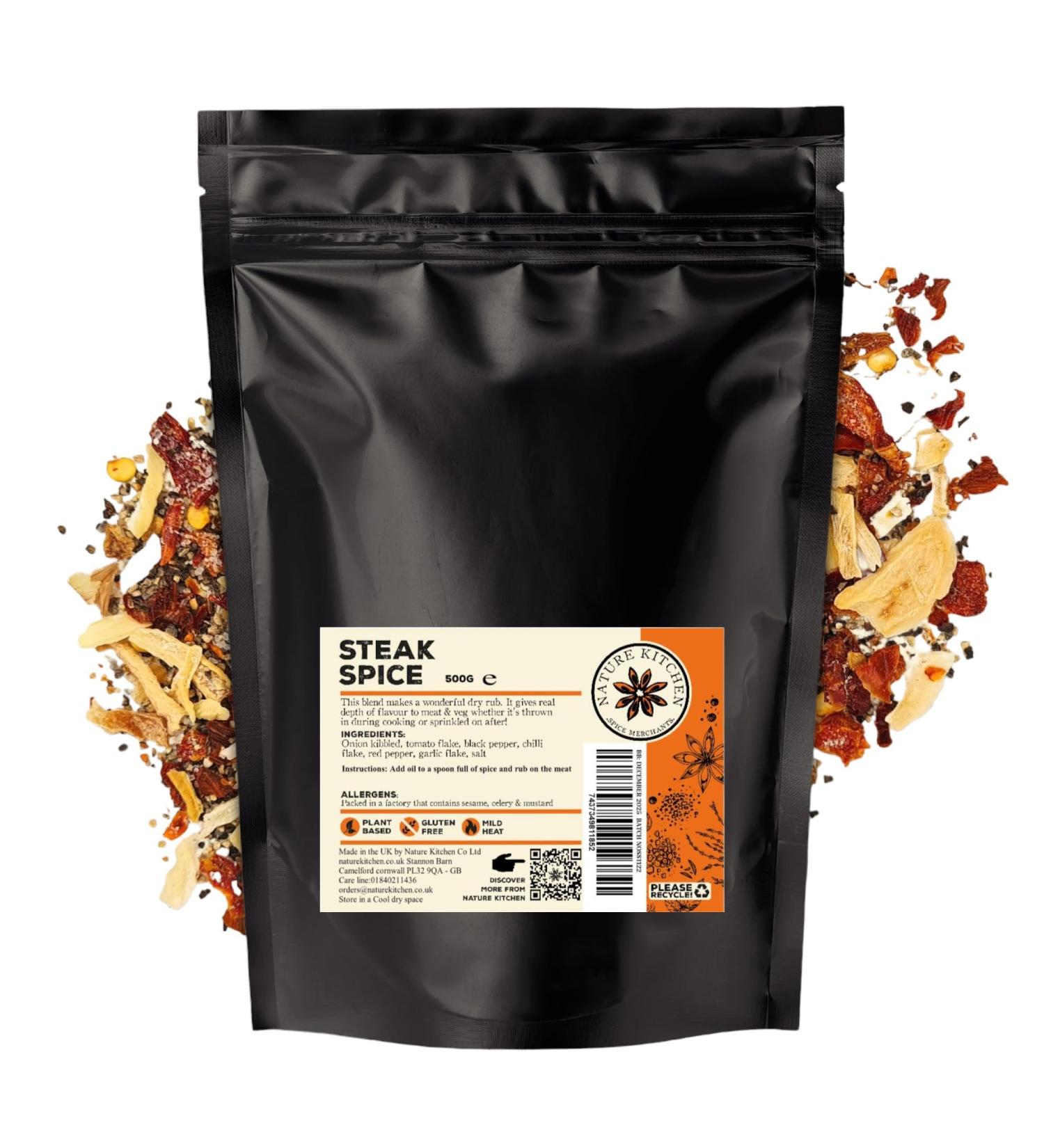 Nature Kitchen Steak Spice (Medium) 500g - Gluten-Free & Vegan Seasoning Blend for Everyday Cooking - Buy Online on SooperMarket.com