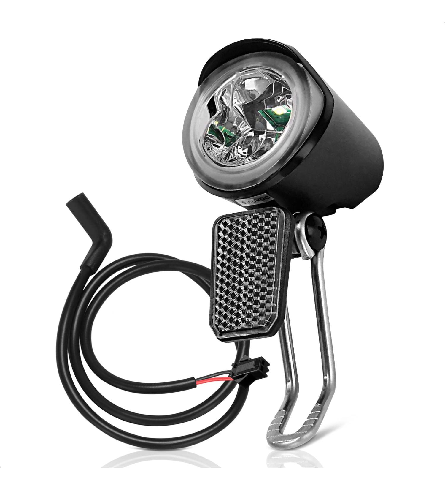 Ebike Headlight for Night Riding - Waterproof LED Bike Headlight for Road and Mountain Cycling - Universal Connector for 6V-60V Electric Bicycles - Buy Online on SooperMarket.com