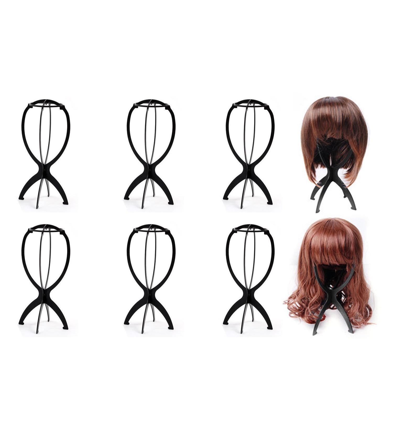 Ardisle Wig Stand Storage Rack Black 6 Pack