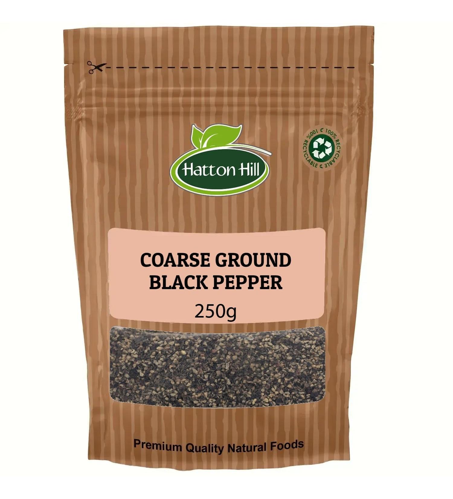 Cracked Black Pepper (Coarse Ground) 250g by Hatton Hill