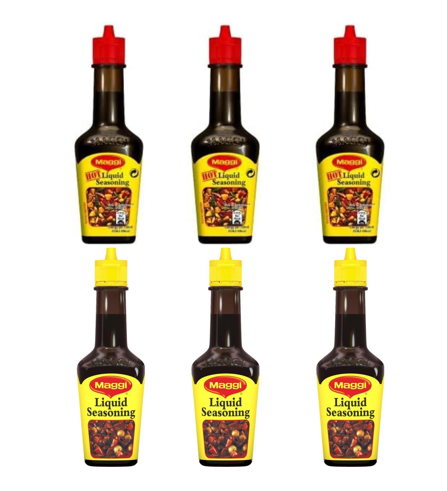 Original Liquid Seasoning 125g & Hot Liquid Seasoning 119g - Bundle Consisting of Maggi (6 Pack) - Buy Online on SooperMarket.com