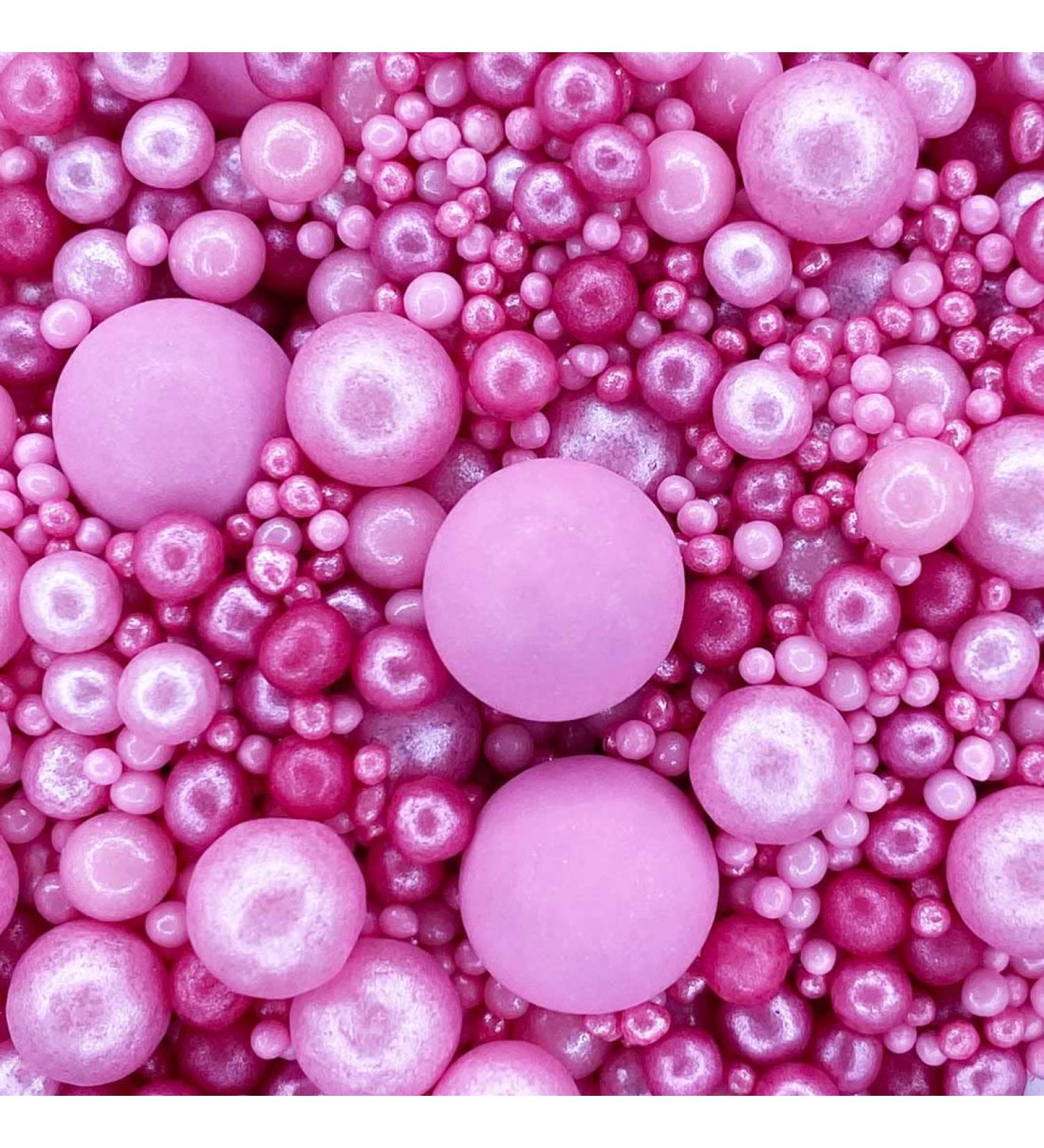 Twist Ingredients - Pearls Mix - Pinks - Cake Topper Sprinkles - 1kg Edible Shimmer Ball Cupcake Decorations - Perfect for Weddings Christenings & Valentines - Buy Online on SooperMarket.com