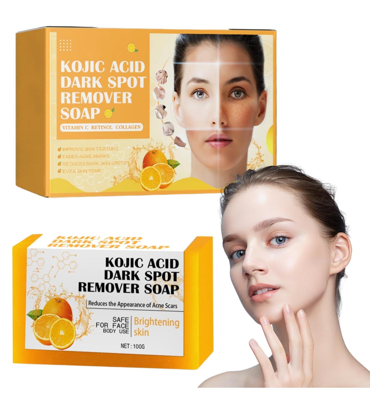 Kojic Acid Soap Kojic Soap Bar Skin Lightening Soap Bath Soap Fades Age Spots Freckles Revitalize and Moisturizing Cleansing Soap for Dark Spots Uneven Skin Tone - Buy Online on SooperMarket.com