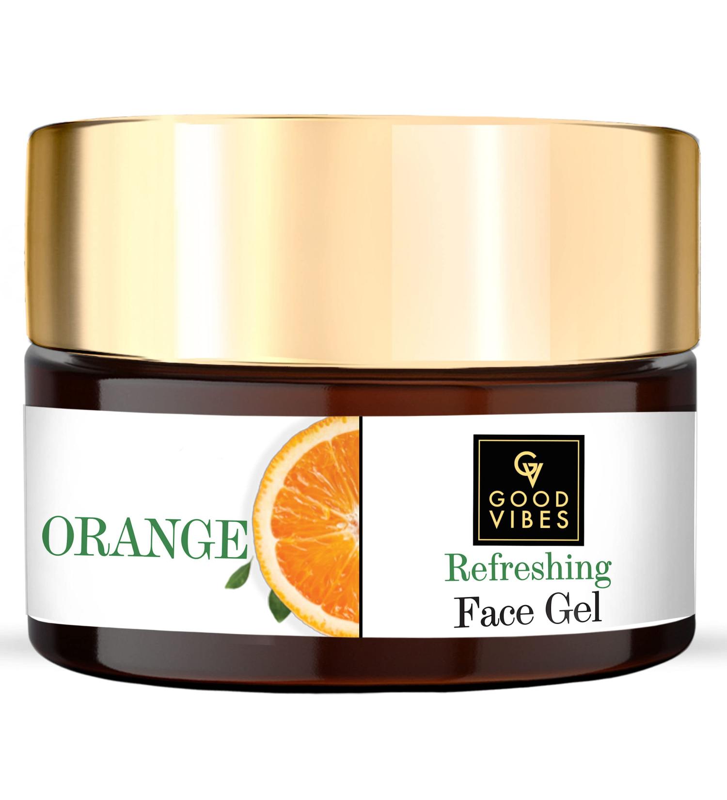Good Vibes Orange Refreshing Face Gel - Hydrating Anti-Aging Moisturizer | Lightweight Cream for All Skin Types | Paraben & Sulfate Free 3.53 Oz (100g - Buy Online on SooperMarket.com