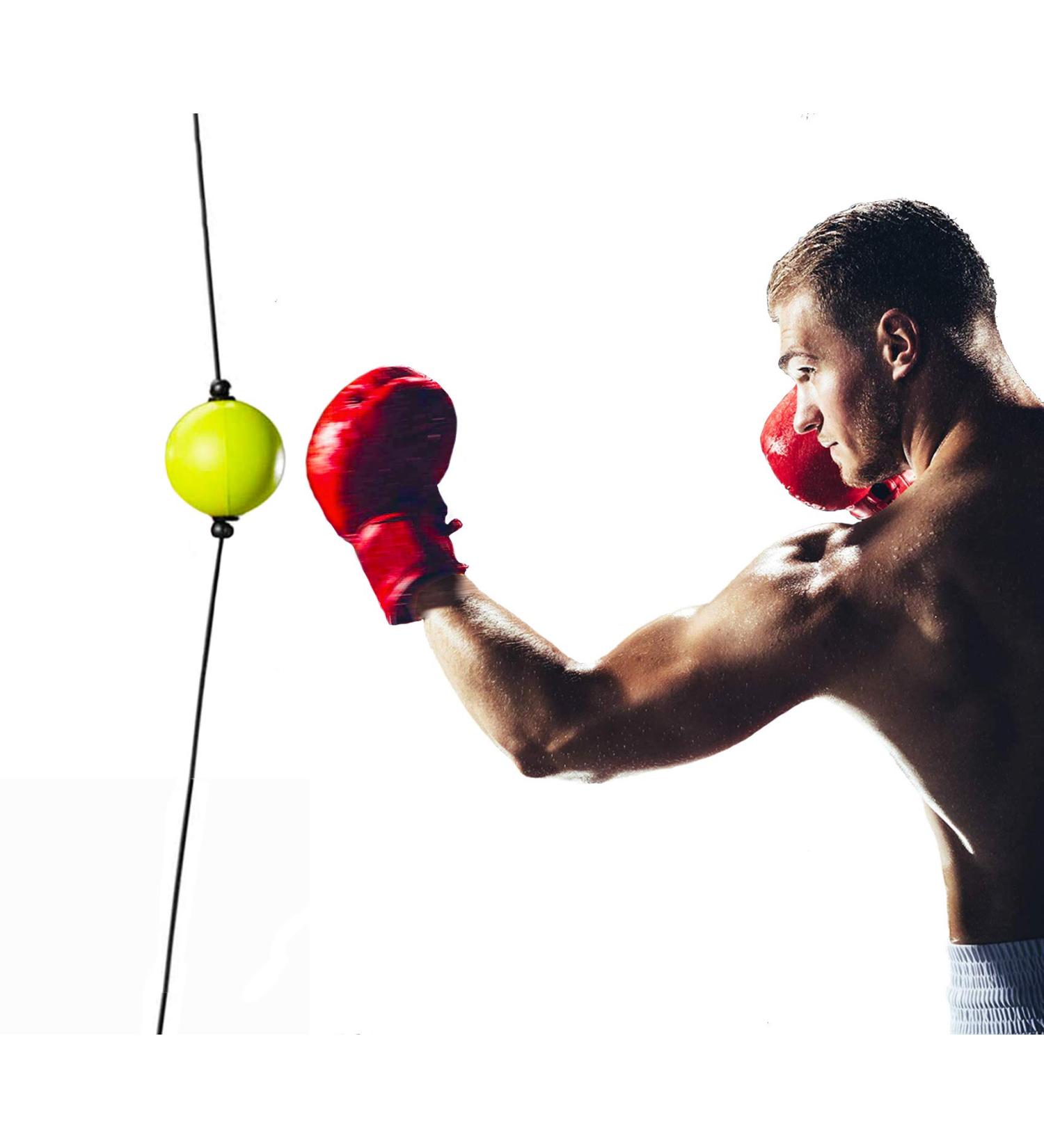 Boxing Reflex Ball Set for Hand Eye Coordination & Stress Relief - Home Training Equipment for Adults & Kids - No Hammer Installation Needed - Buy Online on SooperMarket.com