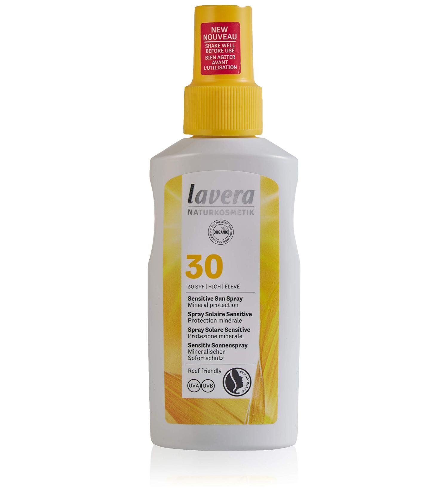 Lavera Sensitive Sun Spray SPF 30 - 100ml | Natural Vegan Sun Care | Certified Eco-Friendly Sunscreen - Buy Online on SooperMarket.com