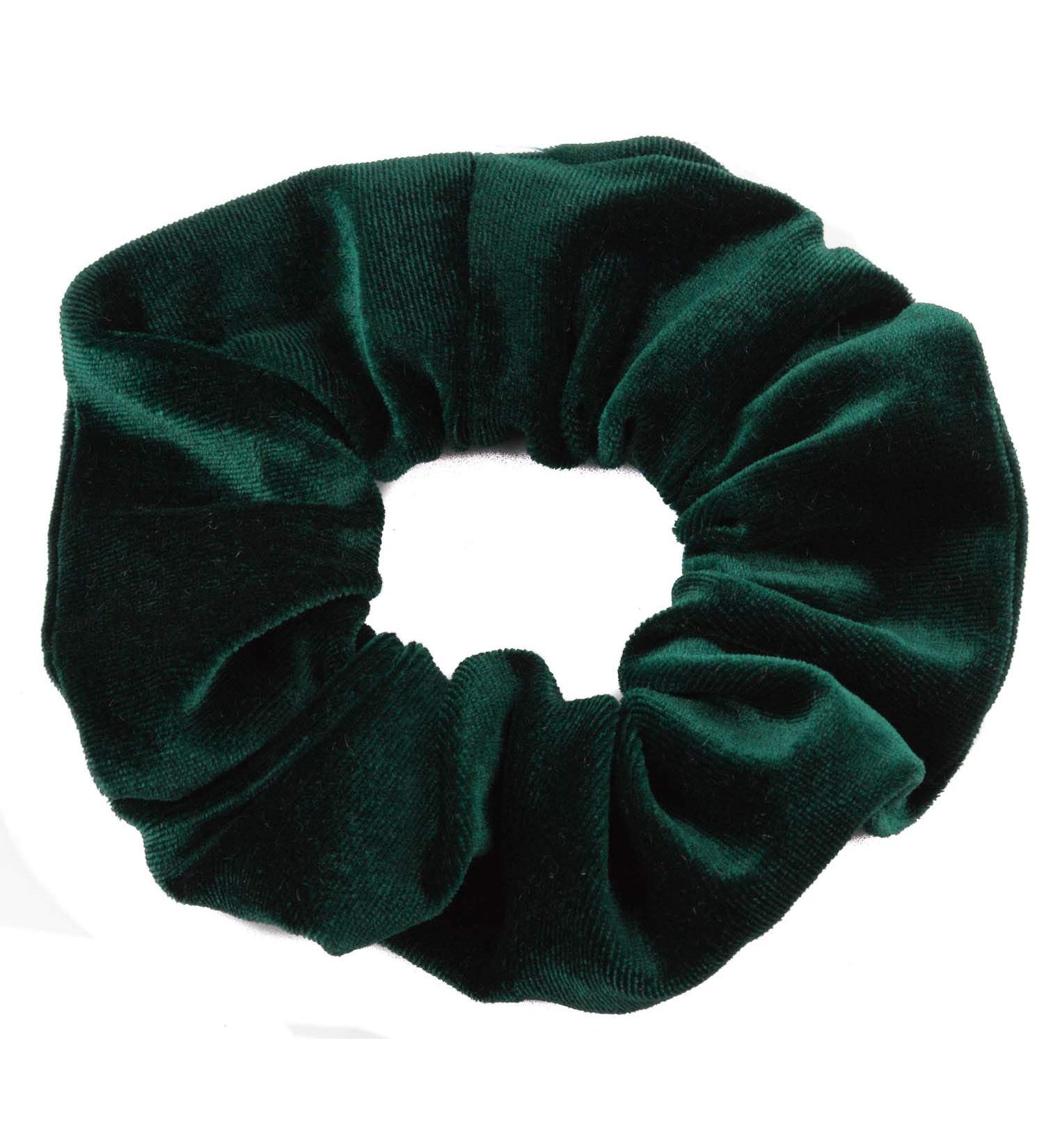 Mytoptrendz Luxurious Premium Plain Smooth Velvet Scrunchie Hair Ties Ponytail Bands (Dark Green) - Buy Online on SooperMarket.com