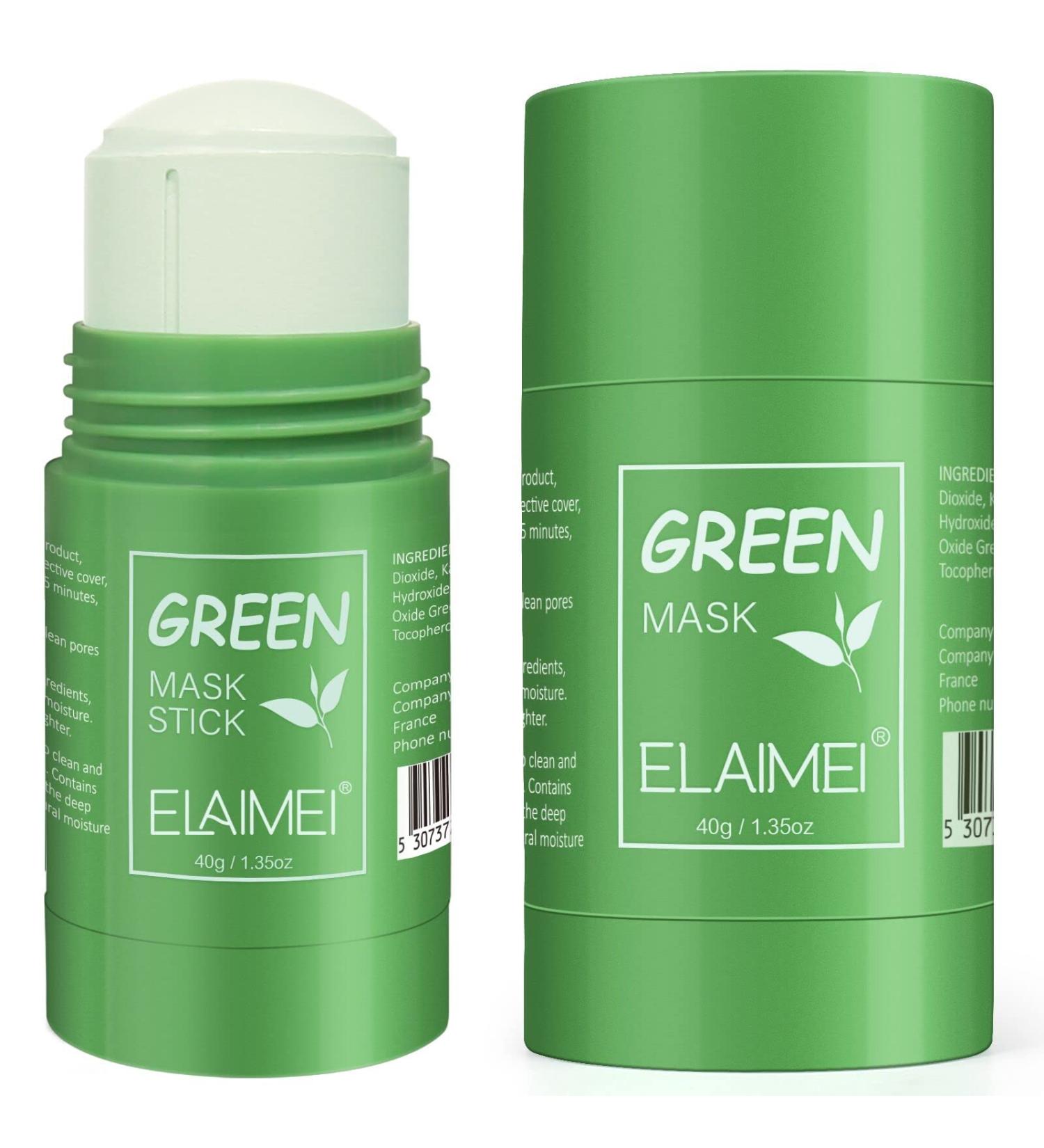 Green Tea Mask Stick for Face - Blackhead Remover Anti-Acne Pore Deep Clean Moisturizing Facial Mask for All Skin Types | 1 PC - Buy Online on SooperMarket.com
