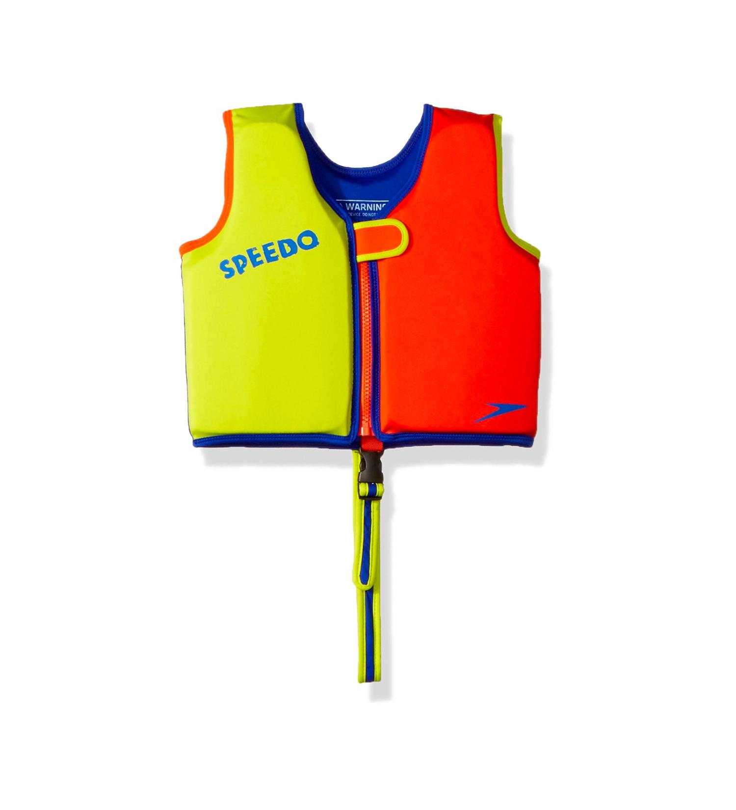 Speedo Unisex-Child Swim Flotation Classic Life Vest Begin to Swim UPF 50 Medium Lime/Orange - Buy Online on SooperMarket.com