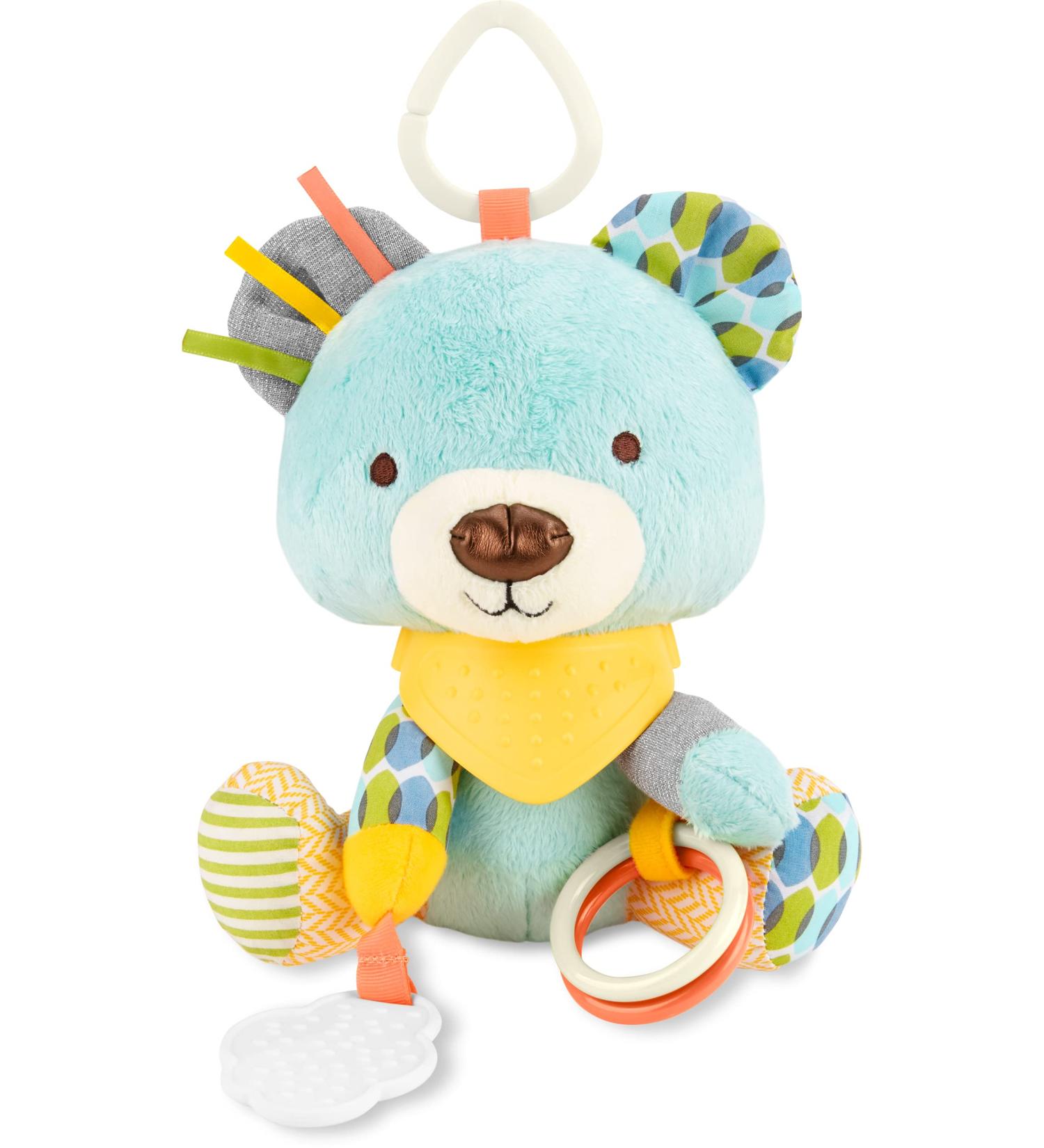 Skip Hop Bandana Buddies Bear Activity Teething Toy with Rattle - Multi-Sensory Textures - Buy Online on SooperMarket.com