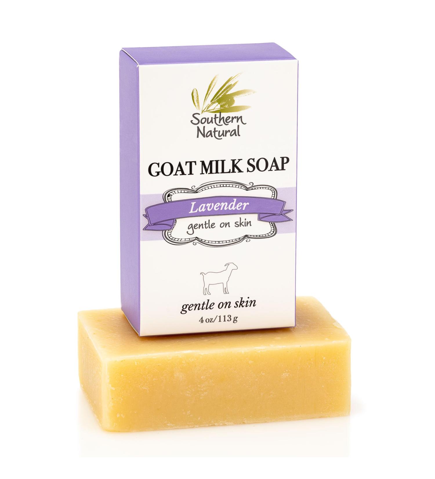 Southern Natural Lavender Goat Milk Soap Bar - 4 oz | All-Natural Moisturizing Eco-Friendly Soap for Healthier Skin - International Shipping Available - Buy Online on SooperMarket.com