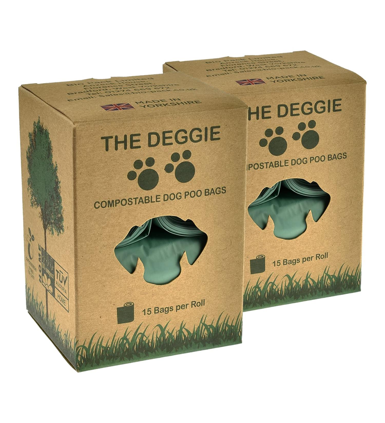 The Deggie 100% Home Compostable Dog Poop Bags - Made in UK 240 Bags (16 Rolls) Biodegradable Corn Starch Dogs Poo Bag EN 13432 Certificated Doggy Waste Bag 240 count (Pack of 1) - Buy Online on SooperMarket.com
